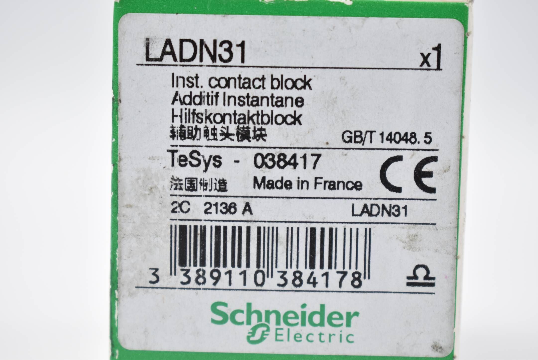 Schneider Electric Telemecanique Hilfsschalterblock LADN31 ( 038417 )