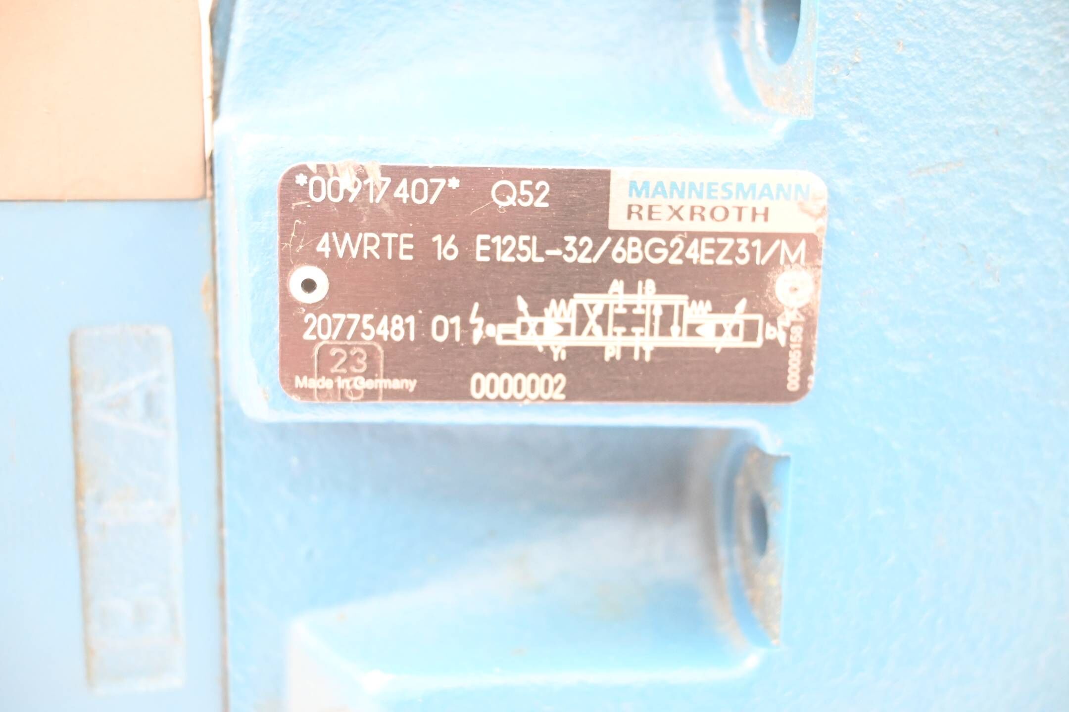 Rexroth 4WRTE 16 E125L-32/6BG24EZ31/M + 4WRTE 10/16/25-32/M inkl. 4WRTE 16-31/.