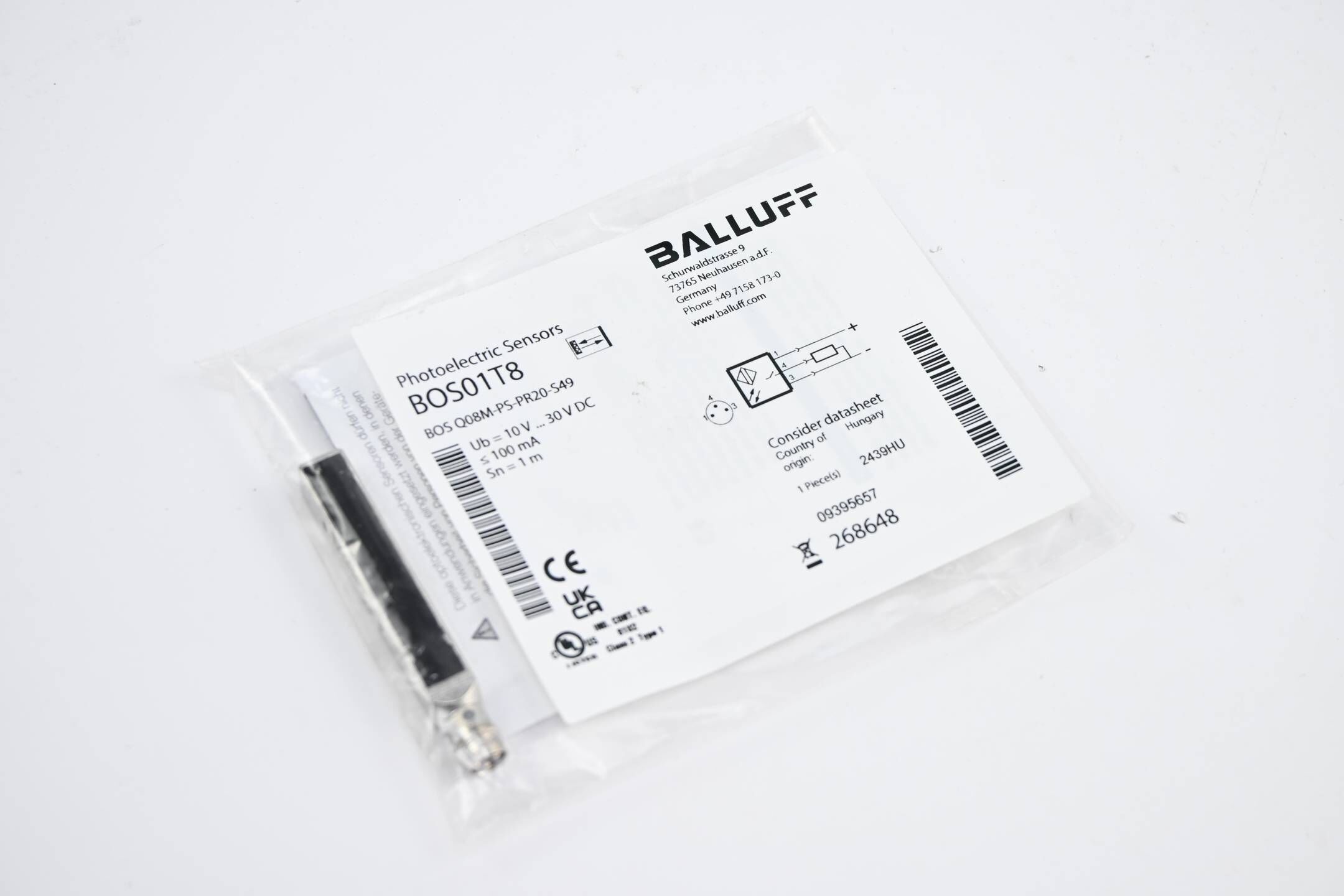 Balluff Reflexionslichtschranke BOS Q08M-PS-PR20-S49 ( BOS01T8 )