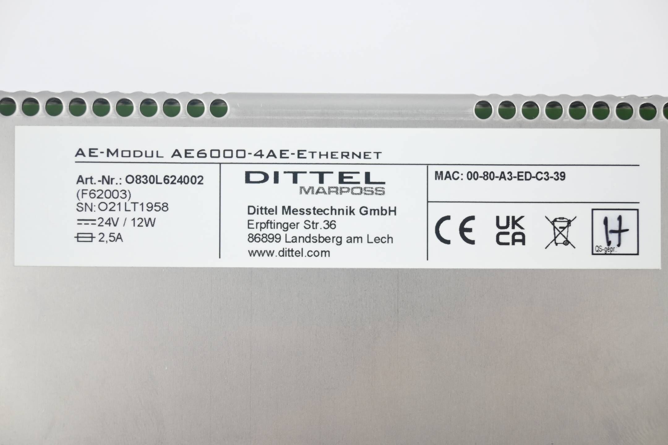 Dittel AE-Module AE6000-4AE-Ethernet O830L624002