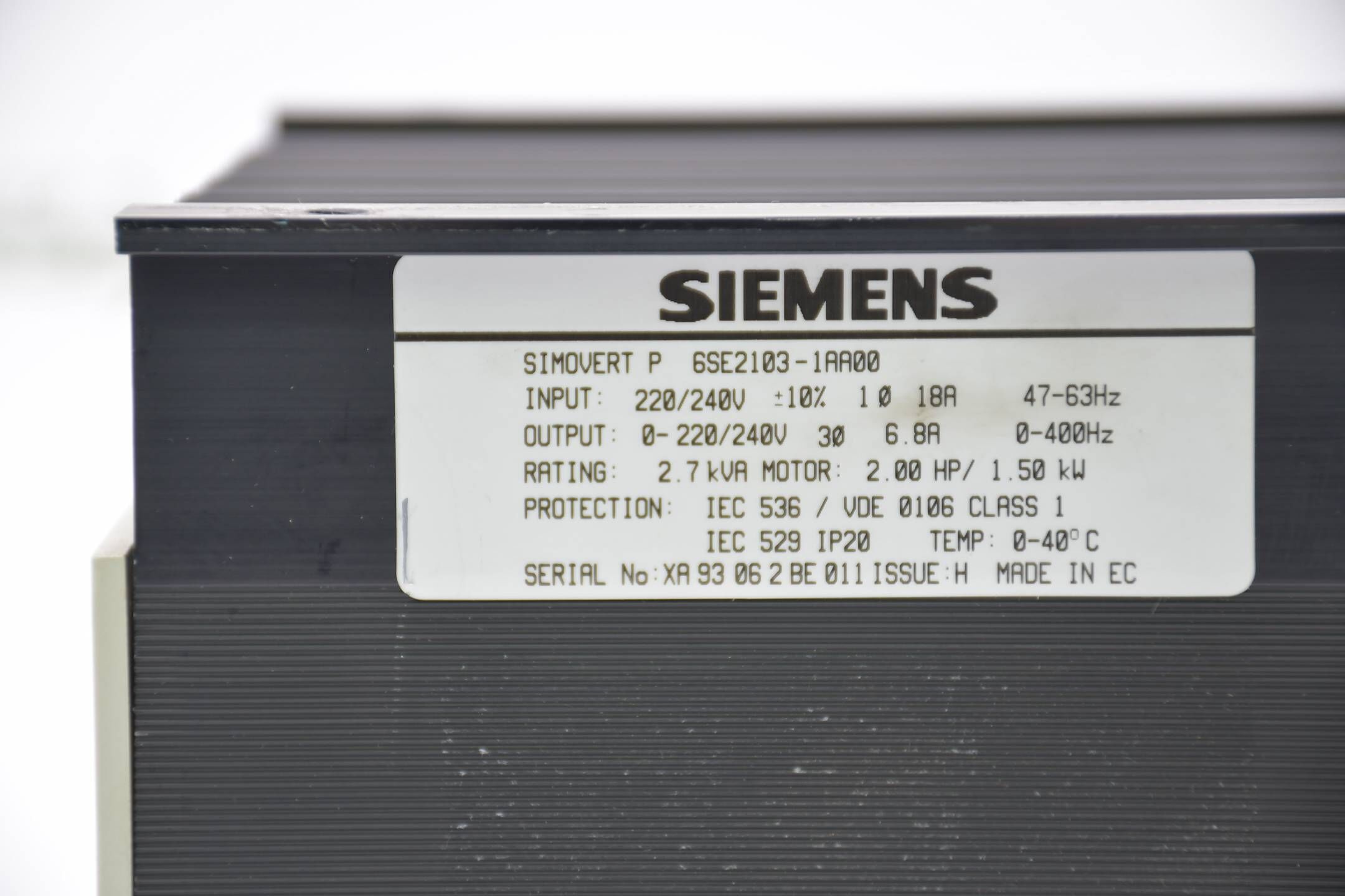 Siemens simovert P Transistor 6SE2103-1AA00 ( 6SE2 103-1AA00 )