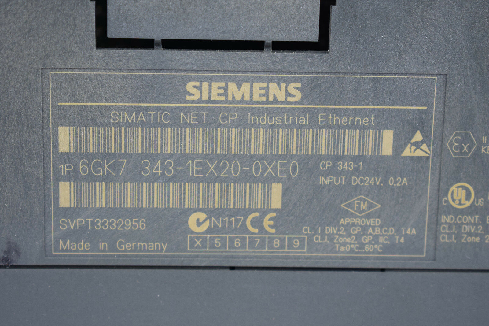 Siemens simatic Net CP 343-1 6GK7 343-1EX20-0XE0 ( 6GK7343-1EX20-0XE0 ) E4