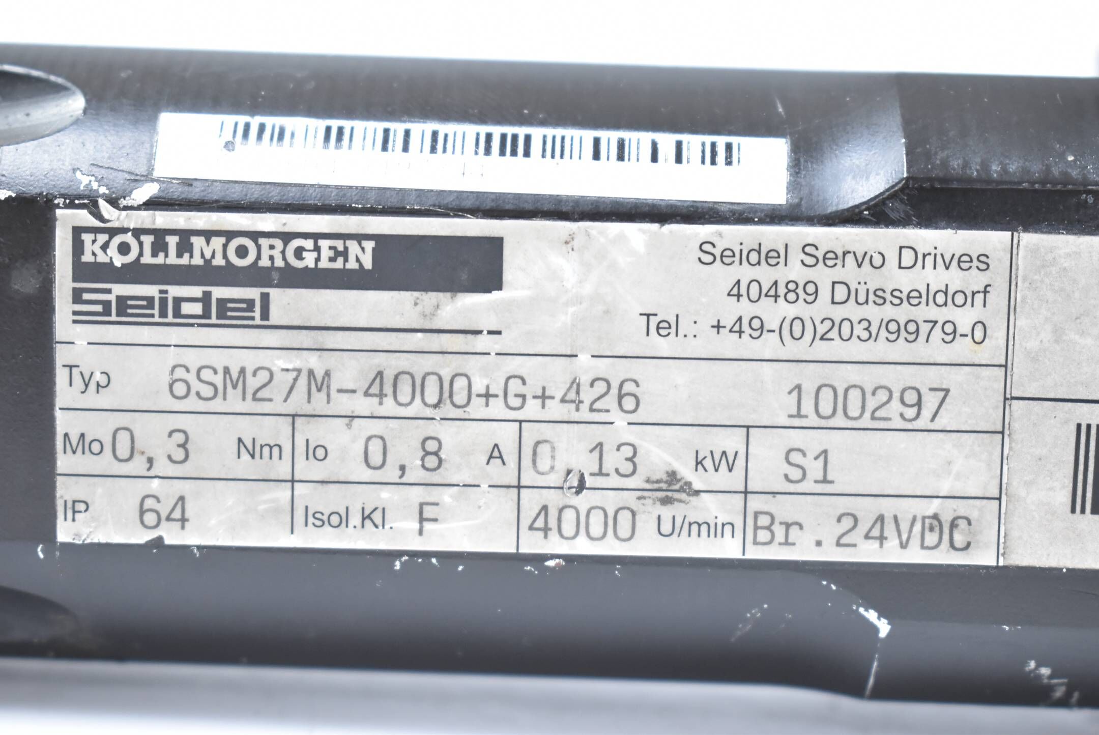 Kollmorgen Seidel Servomotor 6SM27M-4000+G+426 ( 0,13kW 4000rpm )