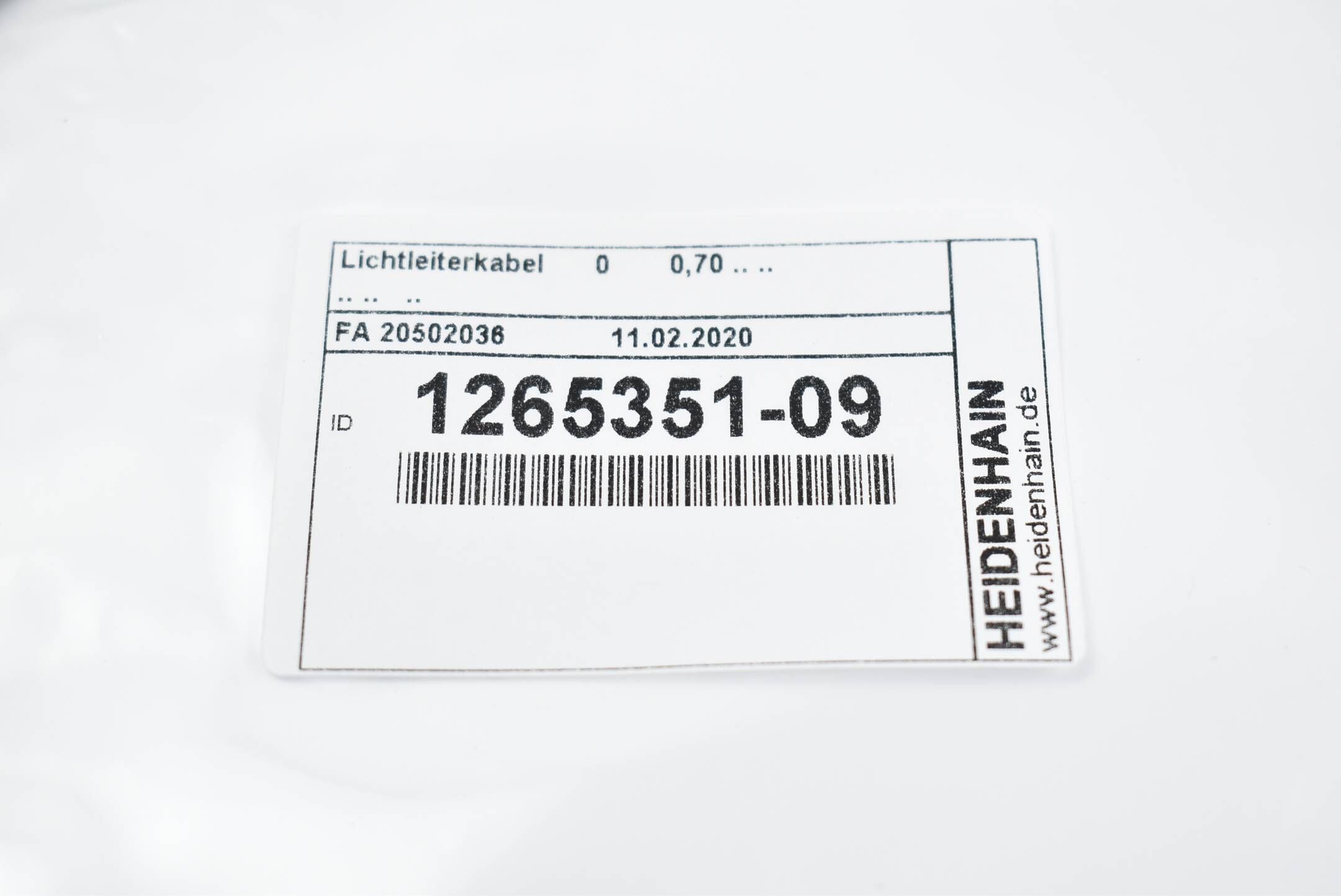 Heidenhain Lichtleiterkabel 1265351-09 ( 126 5351-09 ) 0,7m