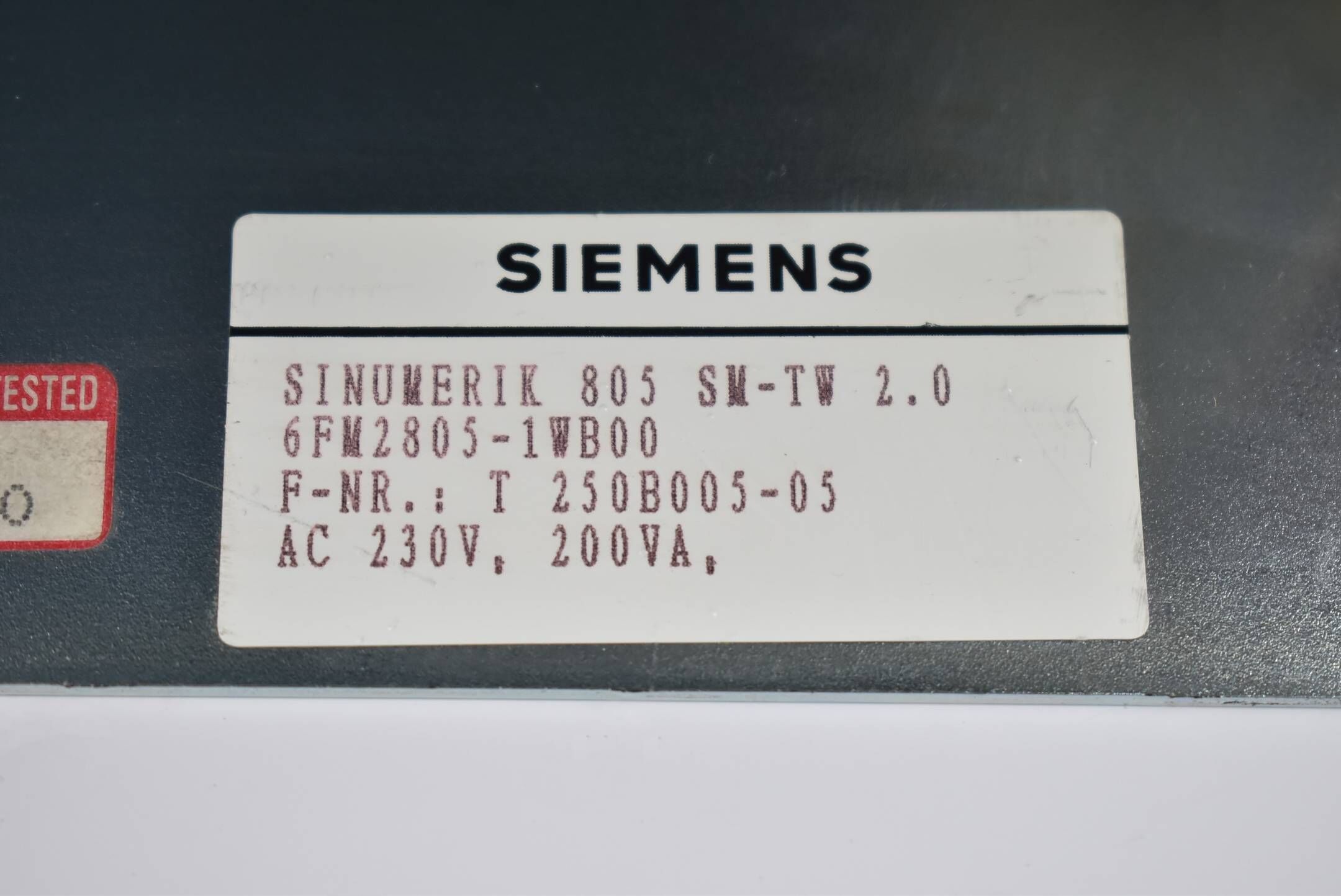 Siemens sinumerik 805 SM-TW CNC-Bahnsteuerung 6FM2 805-1WB00 ( 6FM2805-1WB00 )