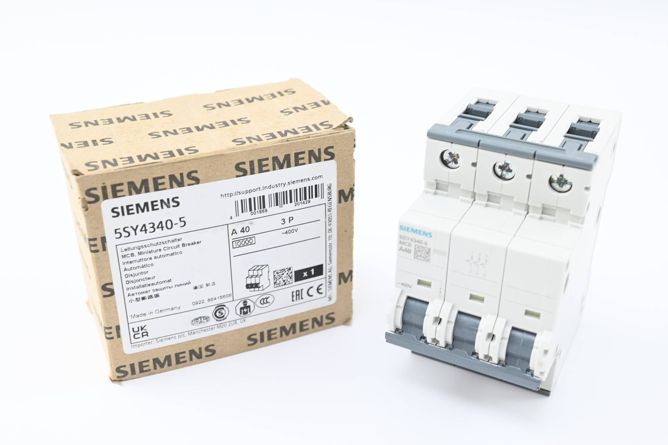 Siemens Leitungsschutzschalter 5SY4340-5 ( 5SY4 340-5 ) (  400V, A 40 )