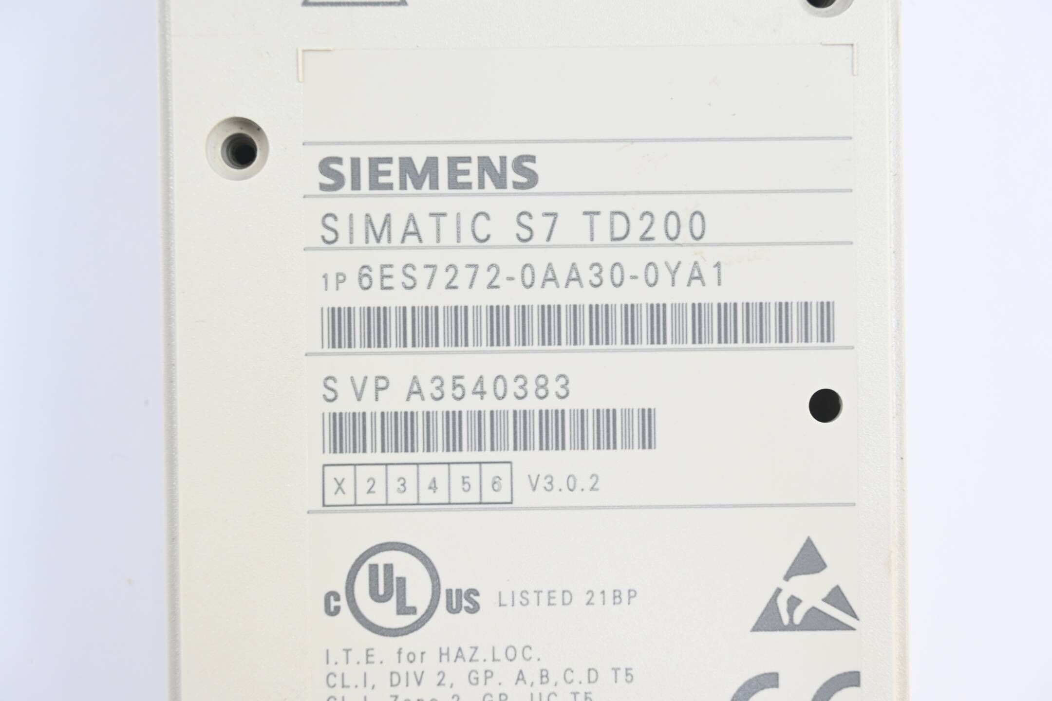 Siemens Front + Backcover TD200 Panel ( 6ES7272-0AA30-0YA1 ) A