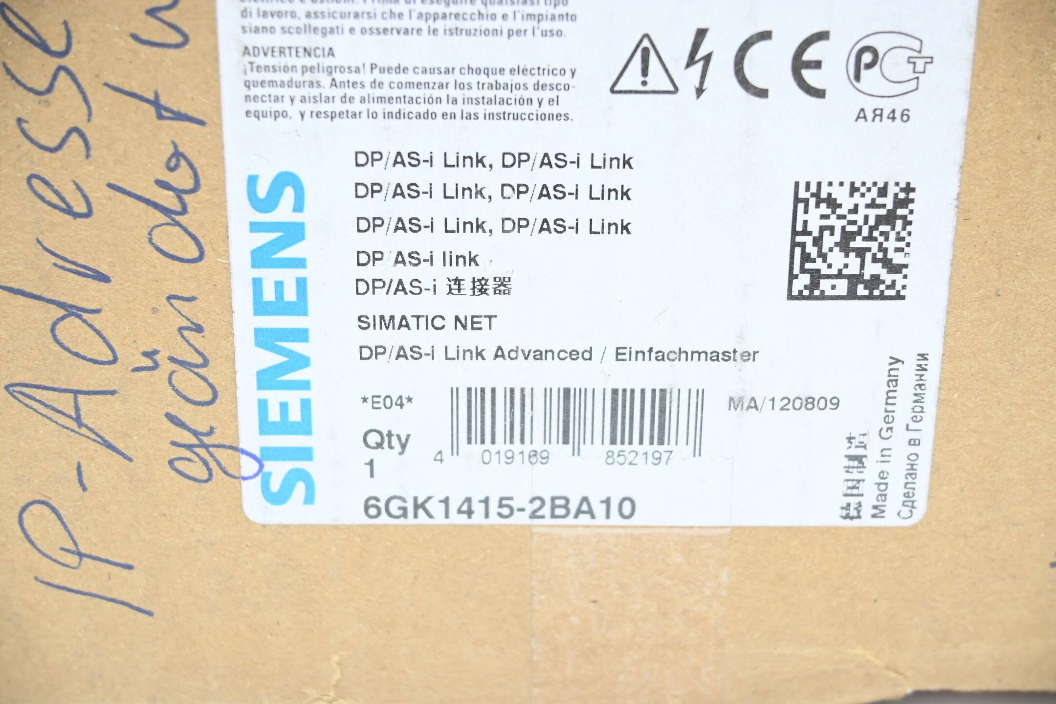 Siemens Simatic NET DP/AS-i LINK 6GK1415-2BA10 ( 6GK1 415-2BA10 )