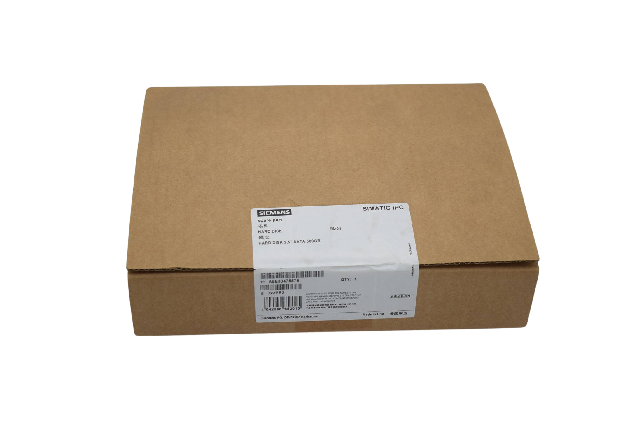 Siemens simatic ipc hard disk 2,5" 500gb sata A5E30475579 E1