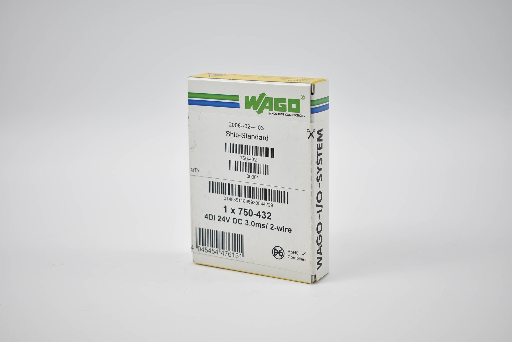 Wago I/O Systeme 4-Kanal-Digitaleingang 750-432 ( 24VDC 3ms 2-Leiter-Anschluss )