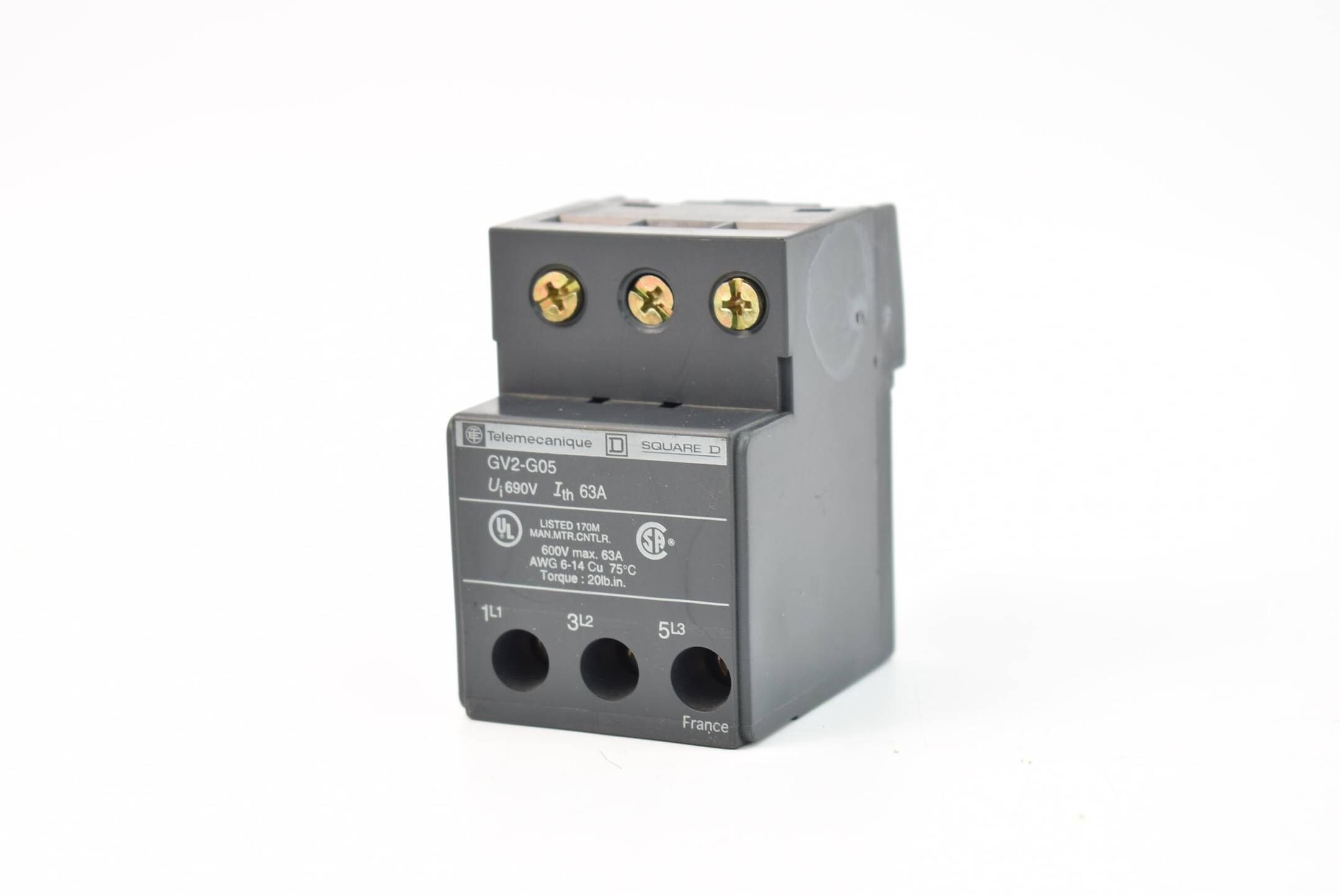 Telemecanique Anschlussblock für Sammelschienen 690V 63A GV2-G05