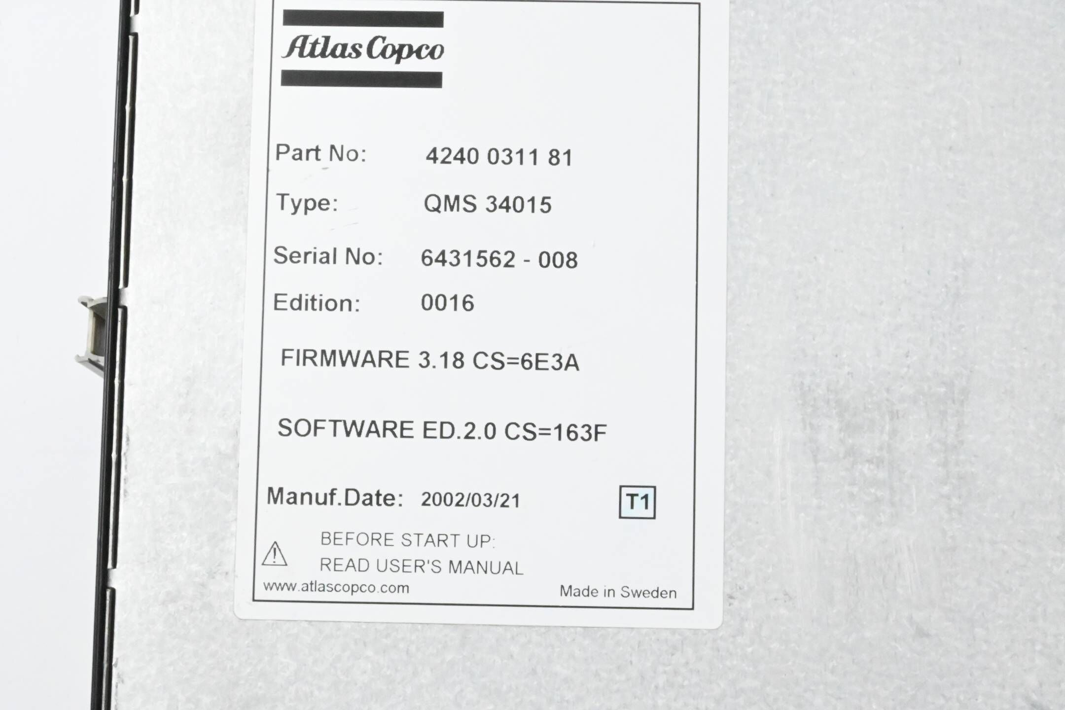 Atlas Copco Servocontroller QMS 34015 ( 4240 0311 81 )