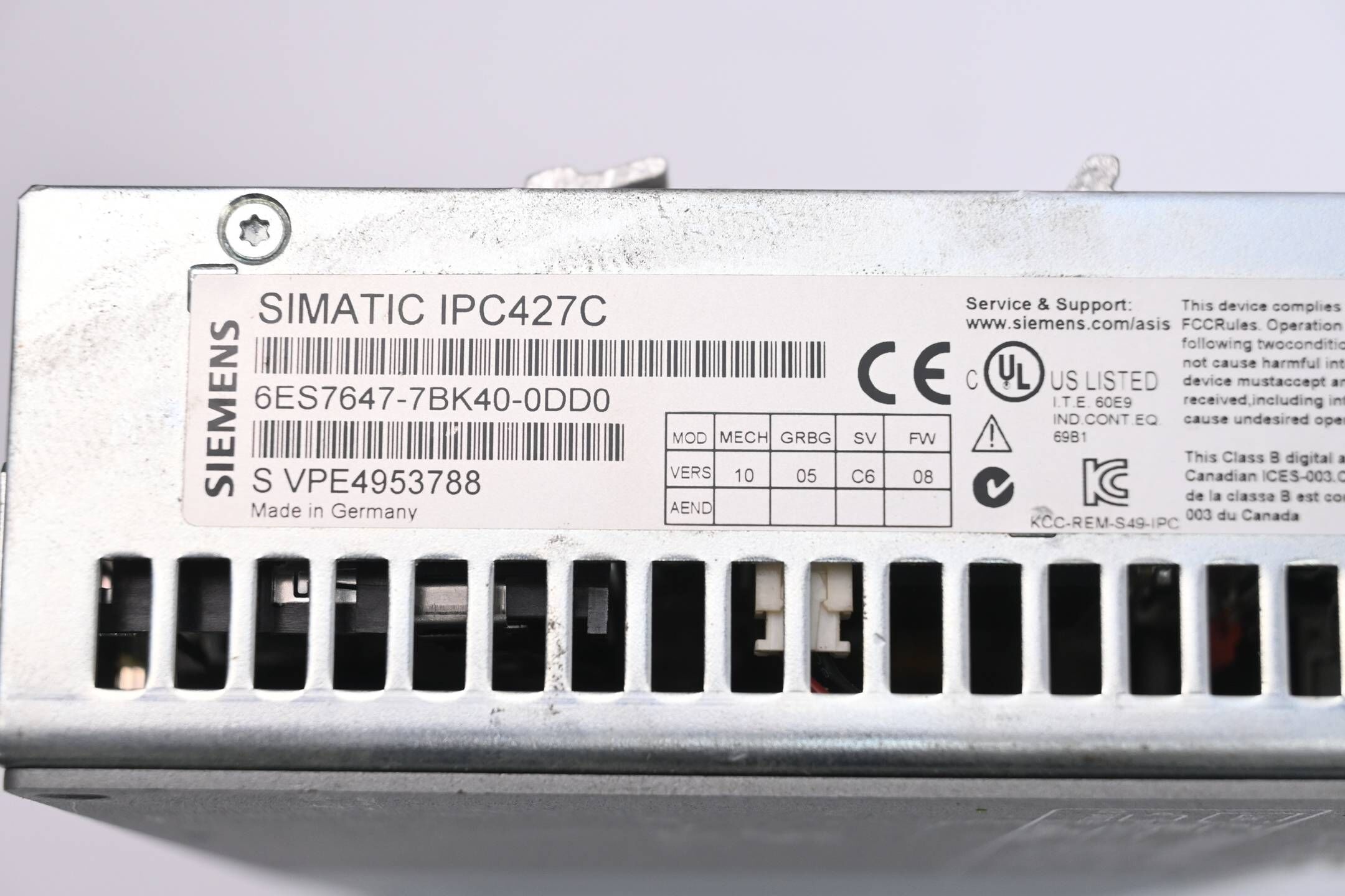 Siemens Simatic Microbox PC IPC427C 6ES7647-7BK40-0DD0 ( 6ES7 647-7BK40-0DD0 )