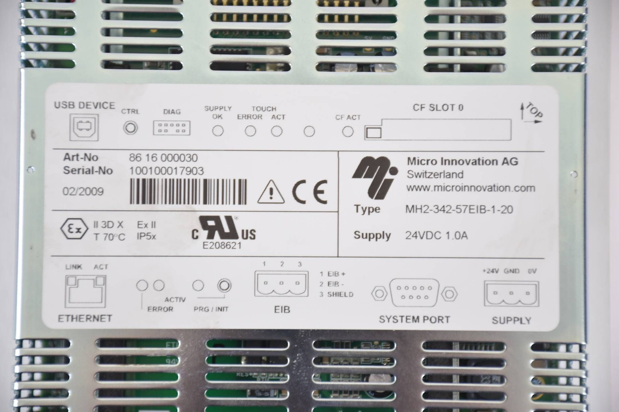 Micro Innovation Micro Panel MH2-342-57EIB-1-20 ( 8616000030 )