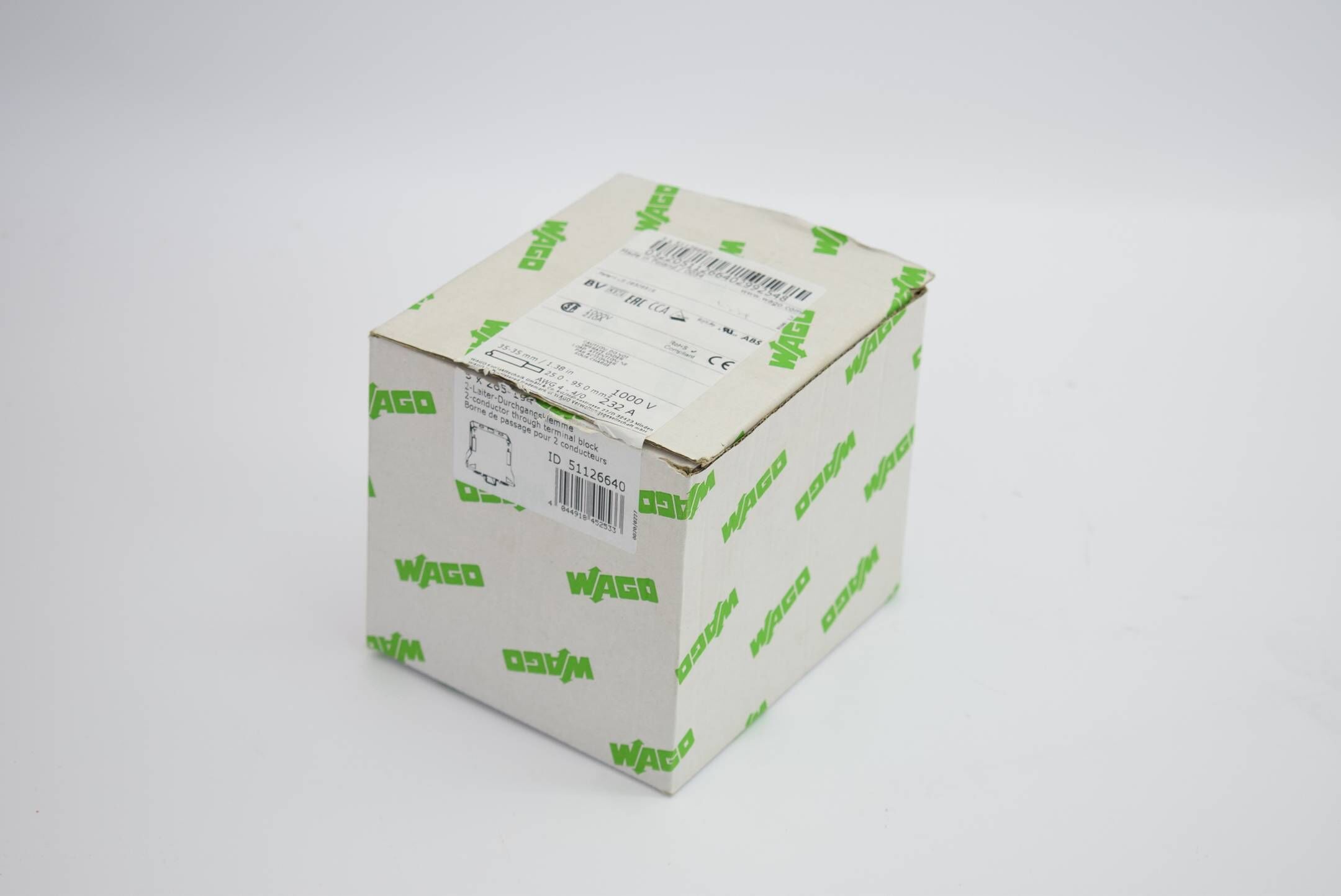 4x Wago 2-Leiter-Durchgangsklemme 285-194 ( 285194 )