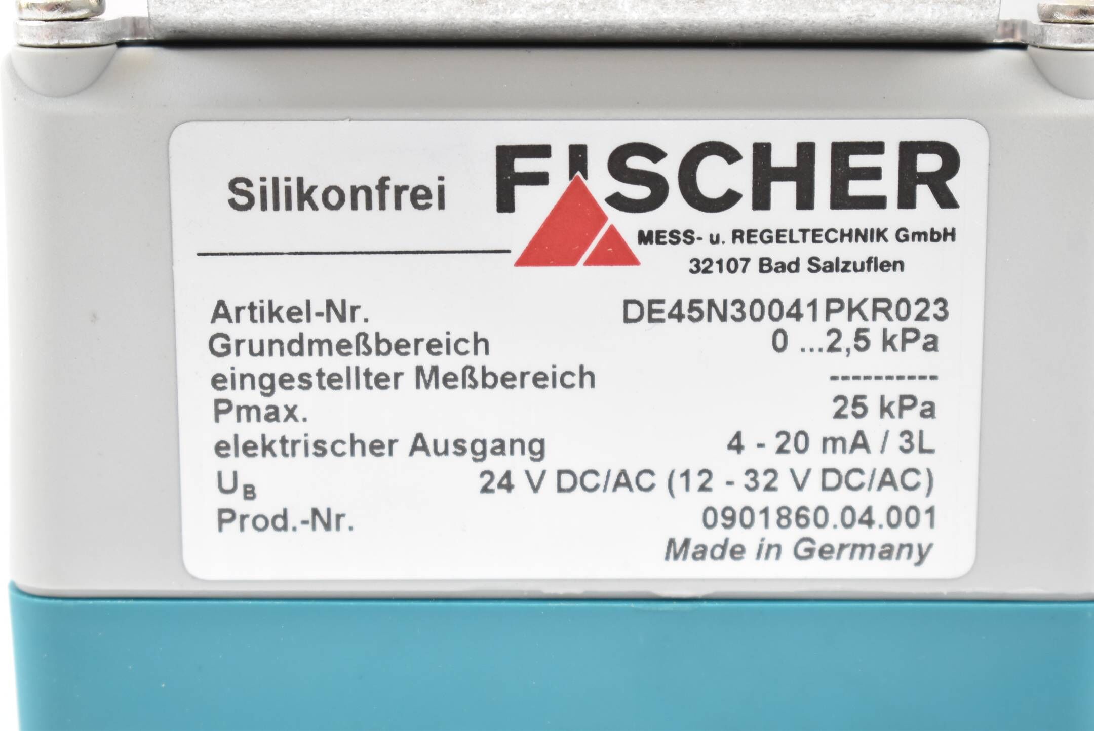 Fischer Digitaler Differenzdruckmesser DE45N30041PKR023