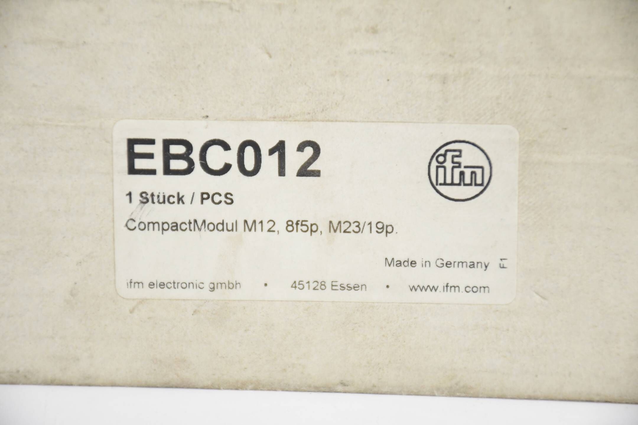 IFM Zentralverteiler EBC012 ( ZDO8H05HMSS0000-00STAK190MSS )