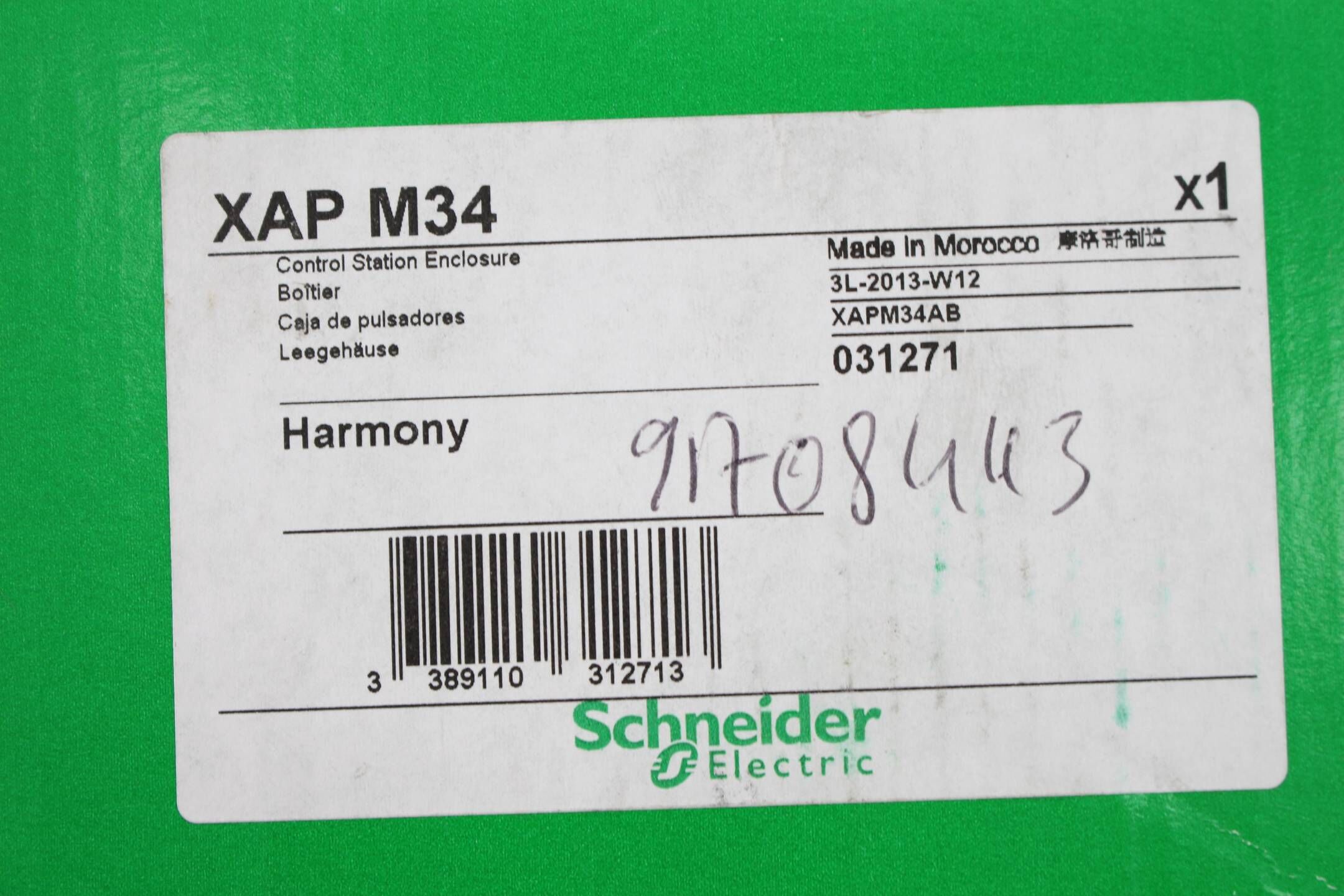 Schneider Electric Kontrollstationsgehäuse XAP M34 ( 3L-2013-W12 ) ( 031271 )