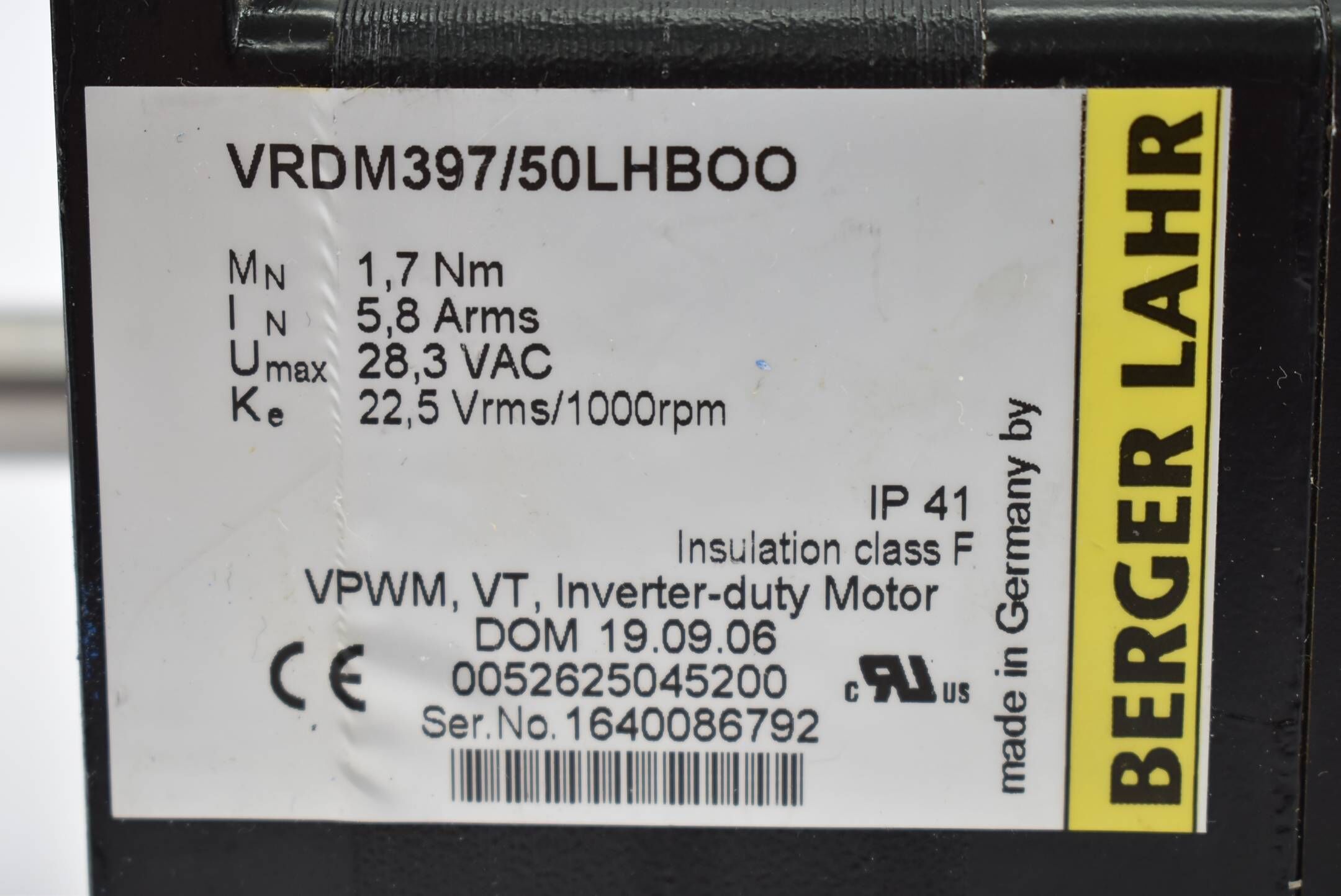 Berger Lahr VRDM397/50LHBOO