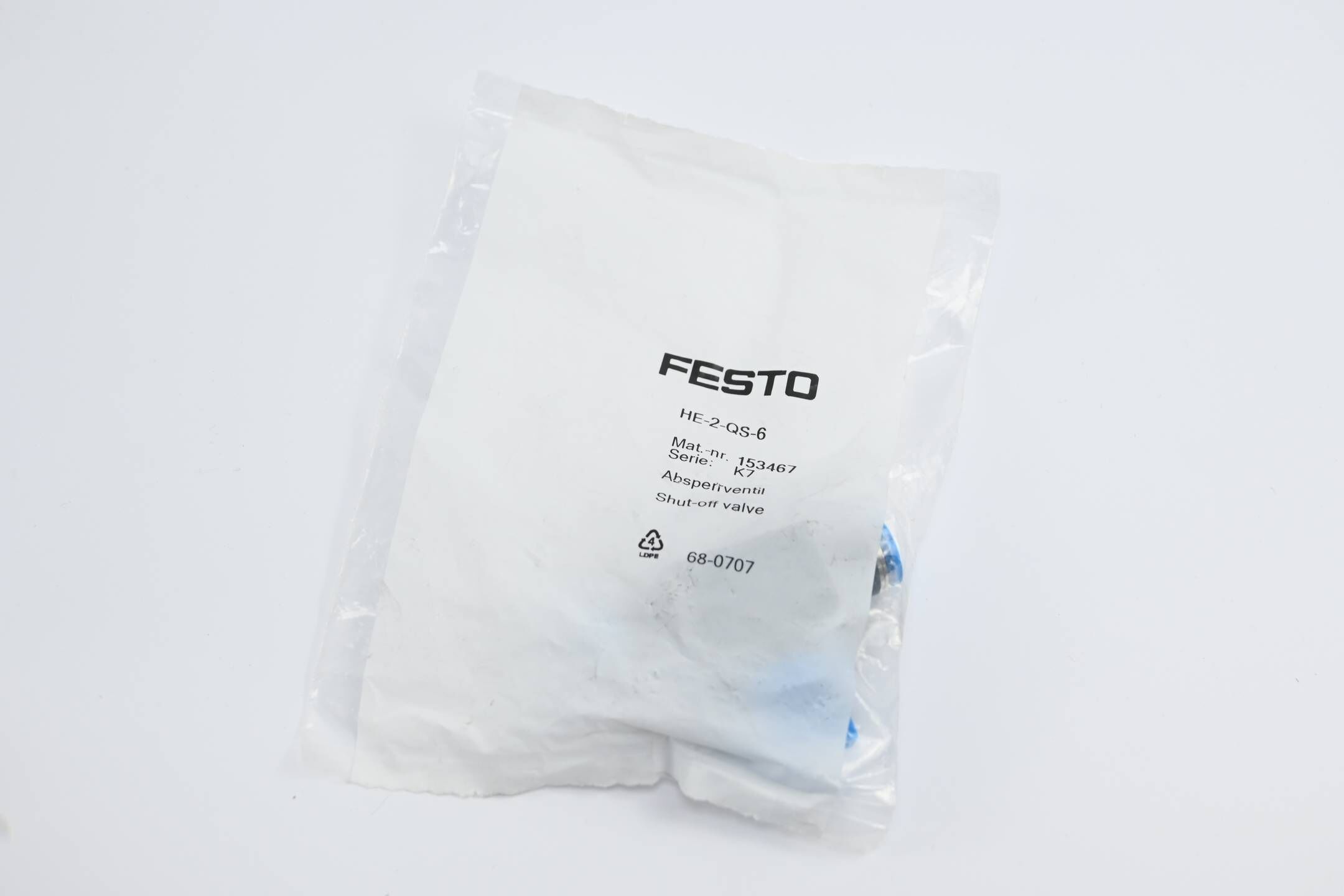 Festo Absperrventil HE-2-QS-6 ( 153467 )