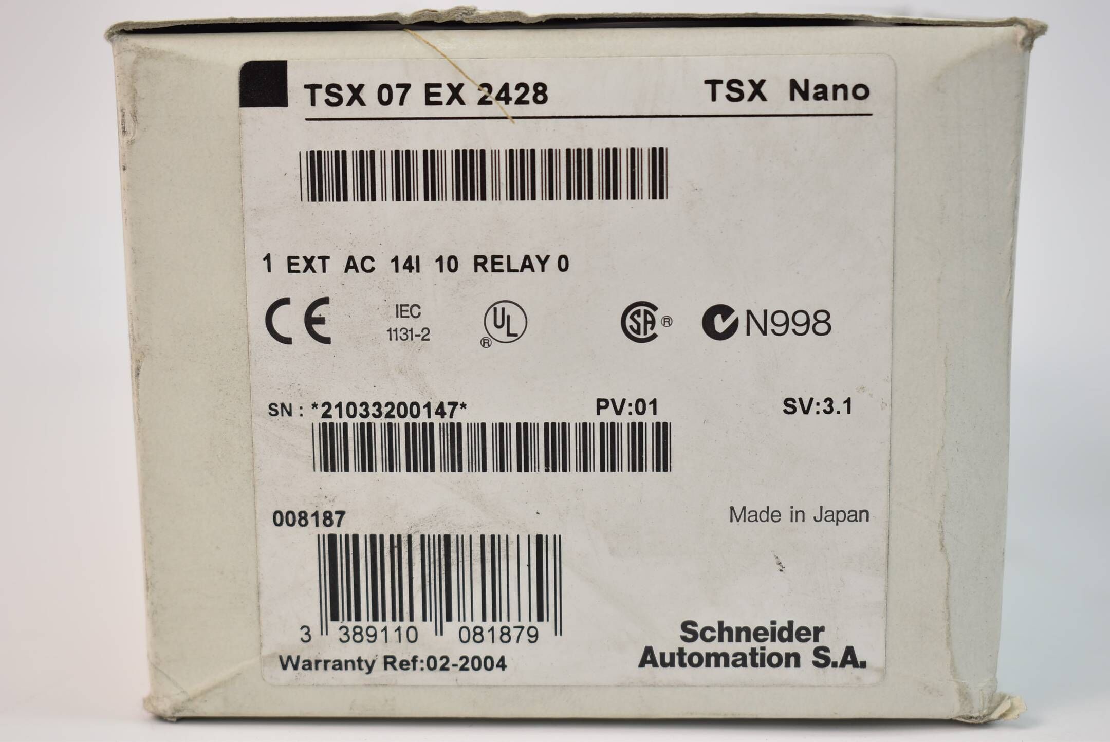 Schneider automation Telemecanique Modicon TSX Nano TSX 07 EX 2428