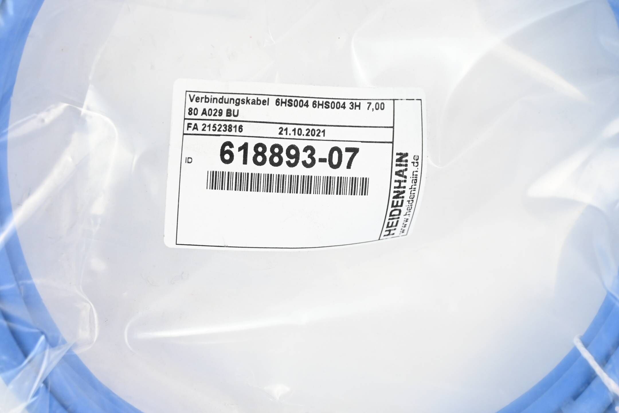Heidenhain Verbindungskabel Ethernet-Stecker 618893-07 ( 7 Meter )