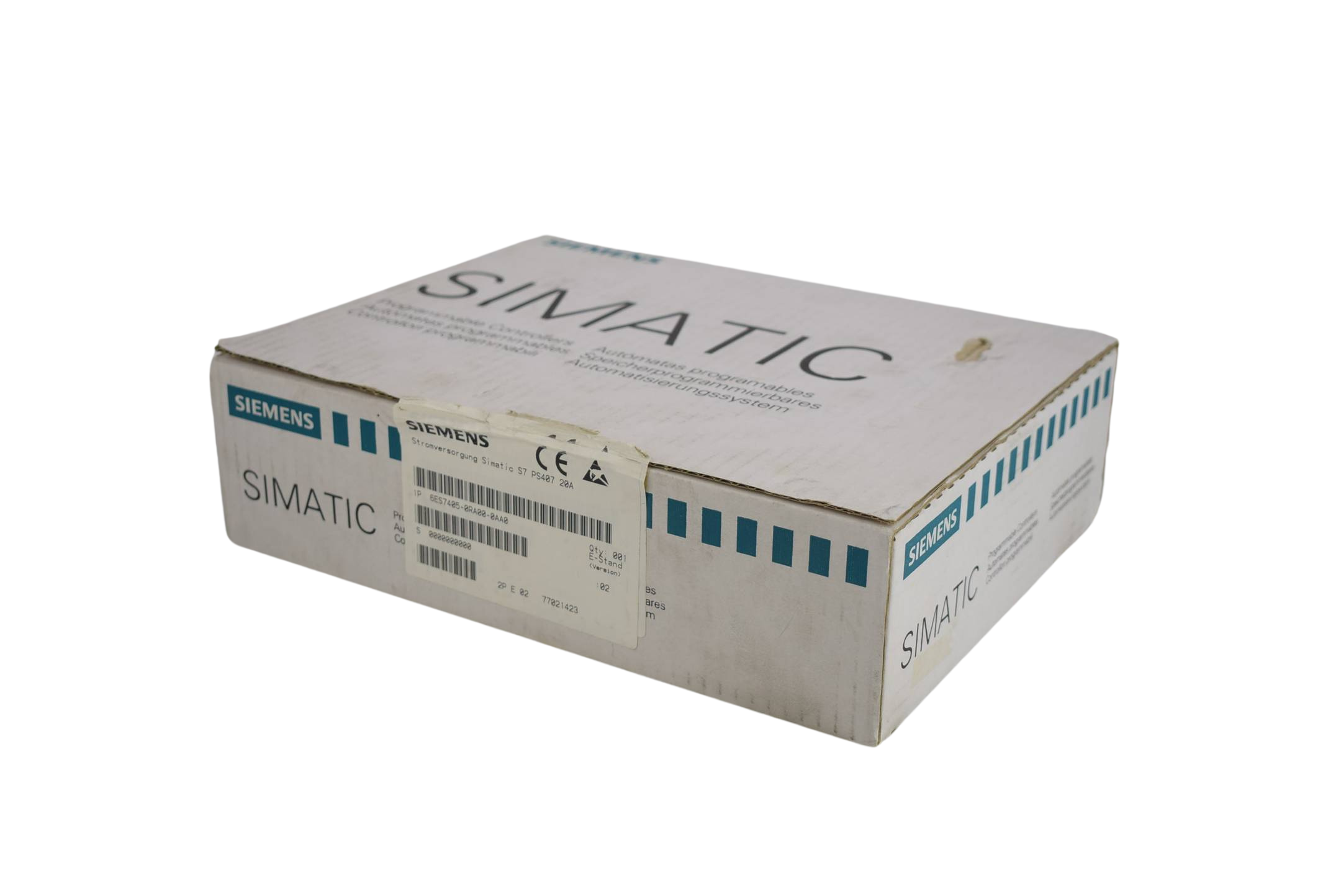 Siemens simatic S7 PS407 20A 6ES7405-0RA00-0AA0 ( 6ES7 405-0RA00-0AA0 ) E2