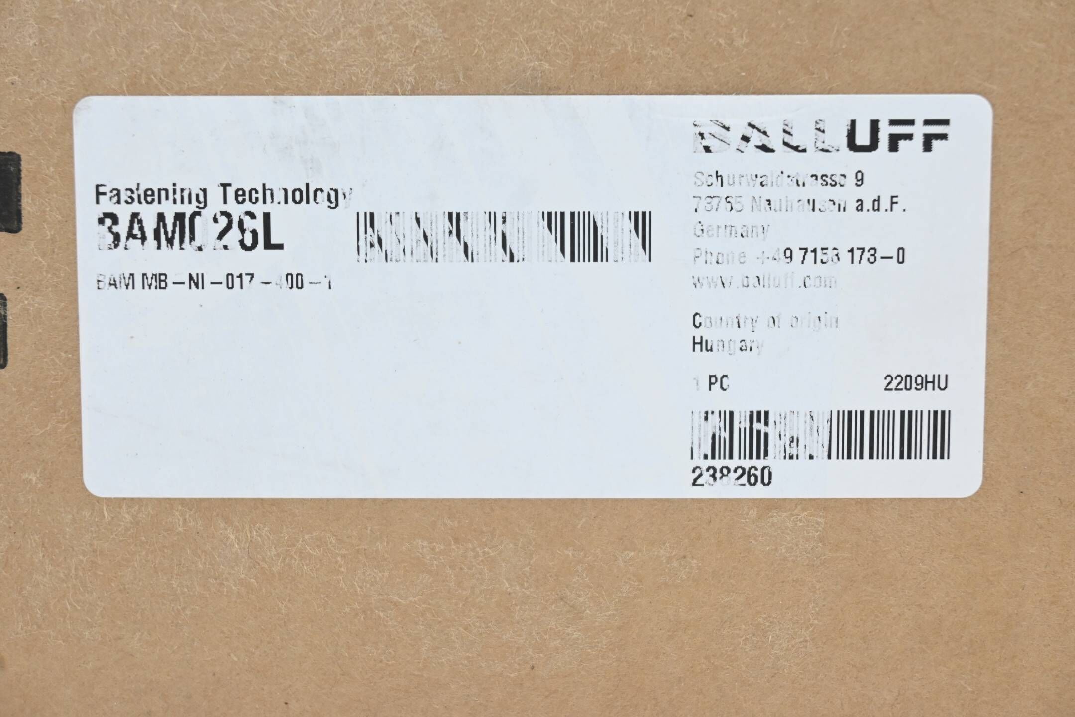 Balluff BAM026L Halterung SmartLight BAM MB-NI-017-400-1