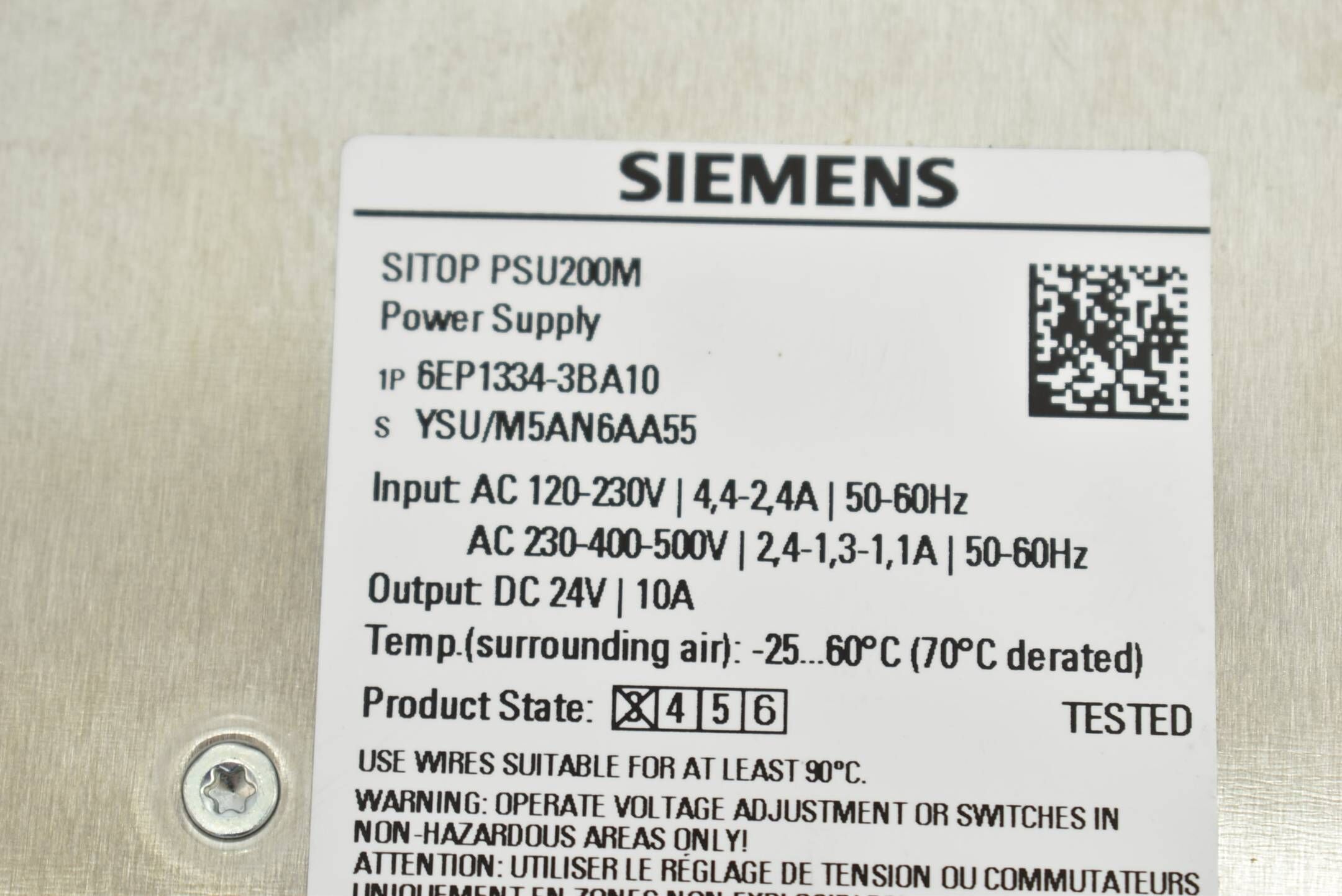 Siemens Sitop PSU200M Stromversorgung 6EP1334-3BA10 ( 6EP1 334-3BA10 ) PS3