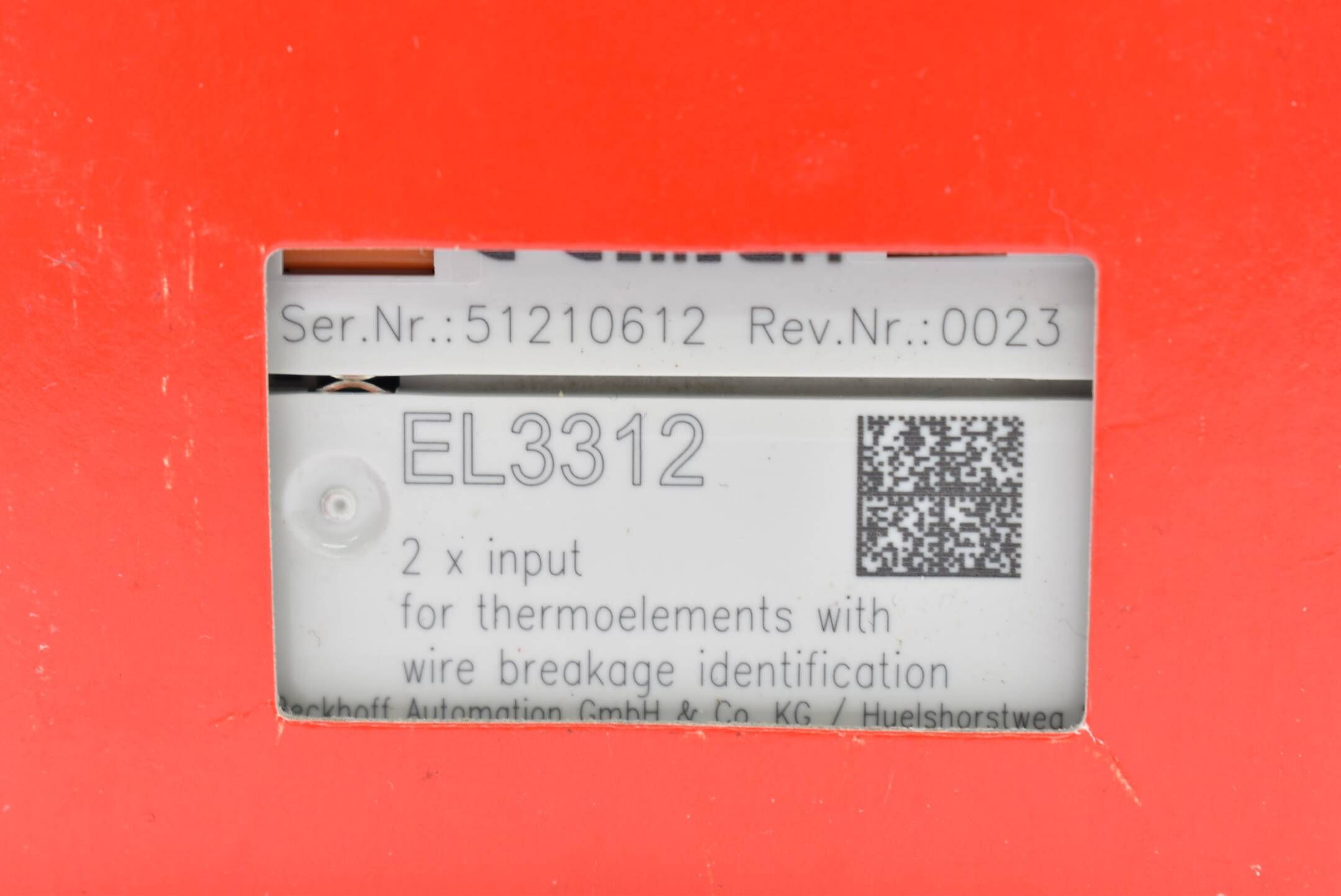 Beckhoff EtherCat-Klemme 2-Kanal-Analog-Eingang 16 Bit EL3312 ( EL 3312 )