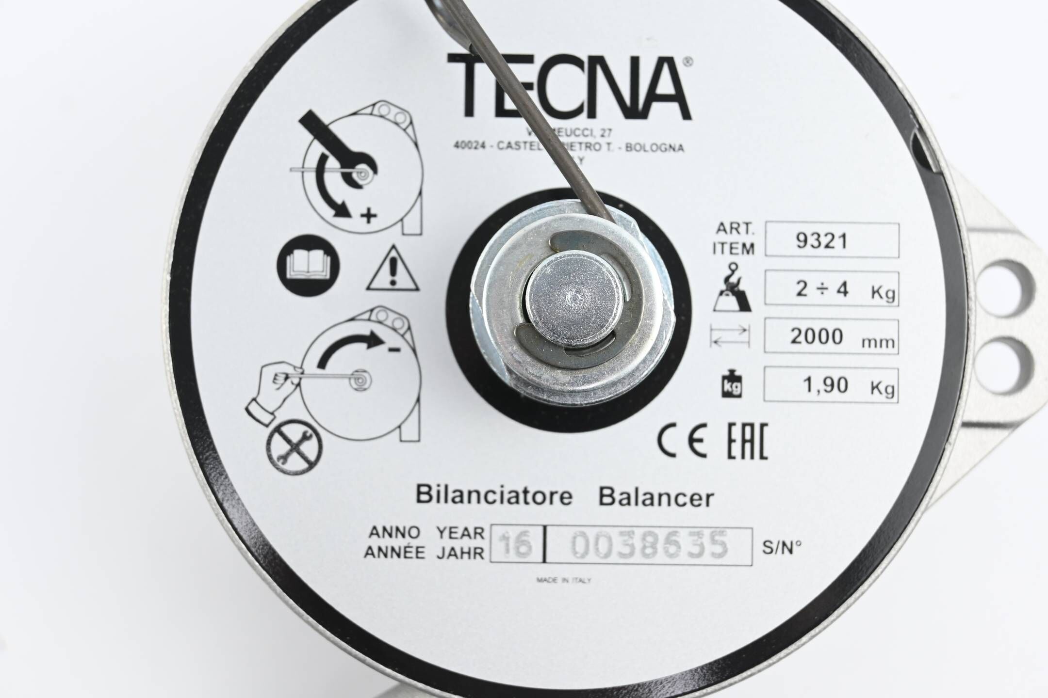Tecna Federzug 9321 Tragleistung: 2-4kg Seilauszug: 2000mm