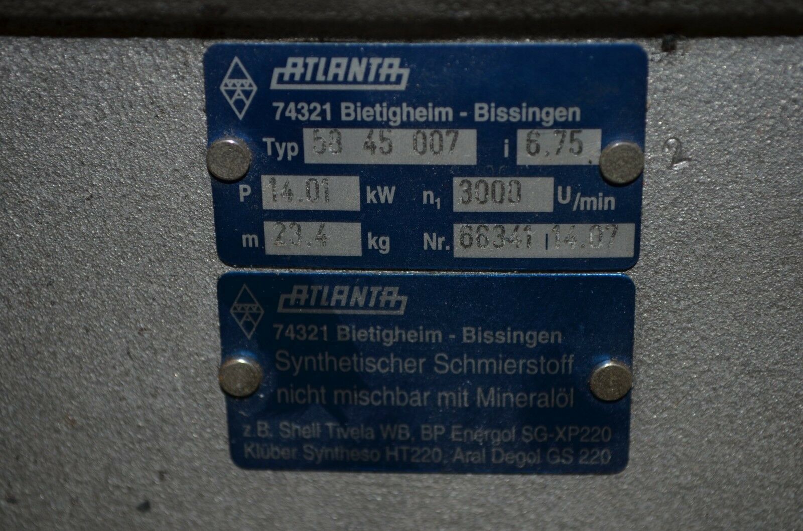 Atlanta Motoren Getriebe 53 45 007 14.01 kW ( 5345007 )