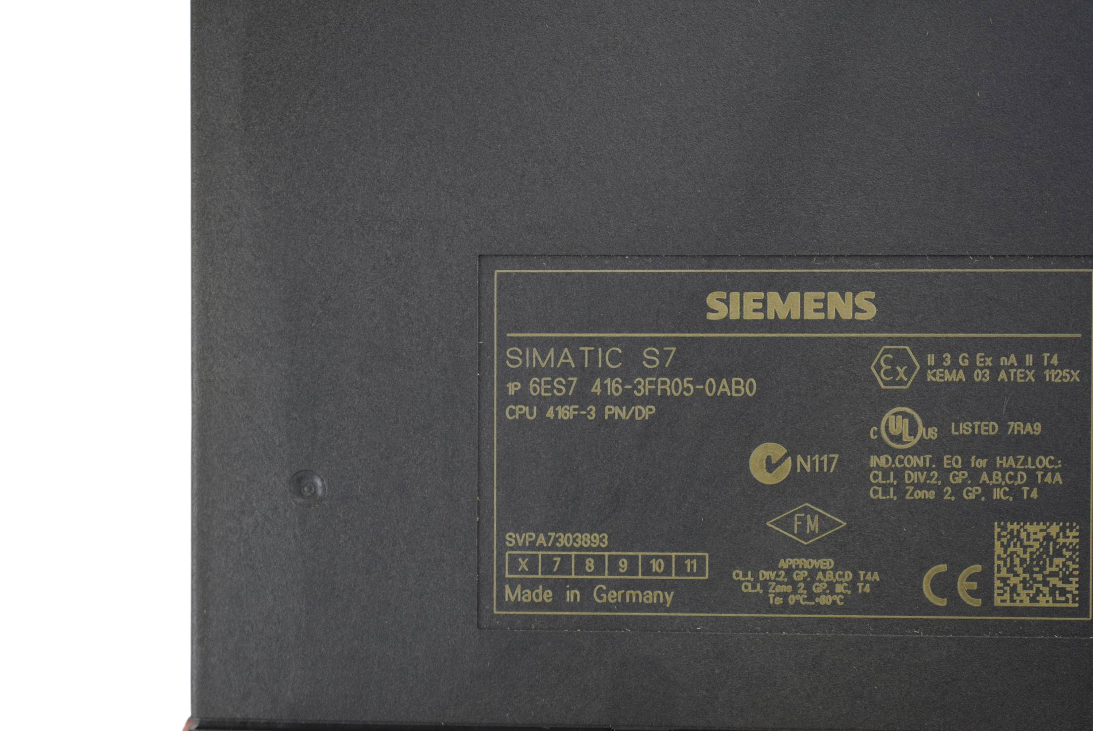 Siemens simatic S7-400 CPU 416F-3 PN/DP 6ES7 416-3FR05-0AB0 (6ES7416-3FR05-0AB0) E6