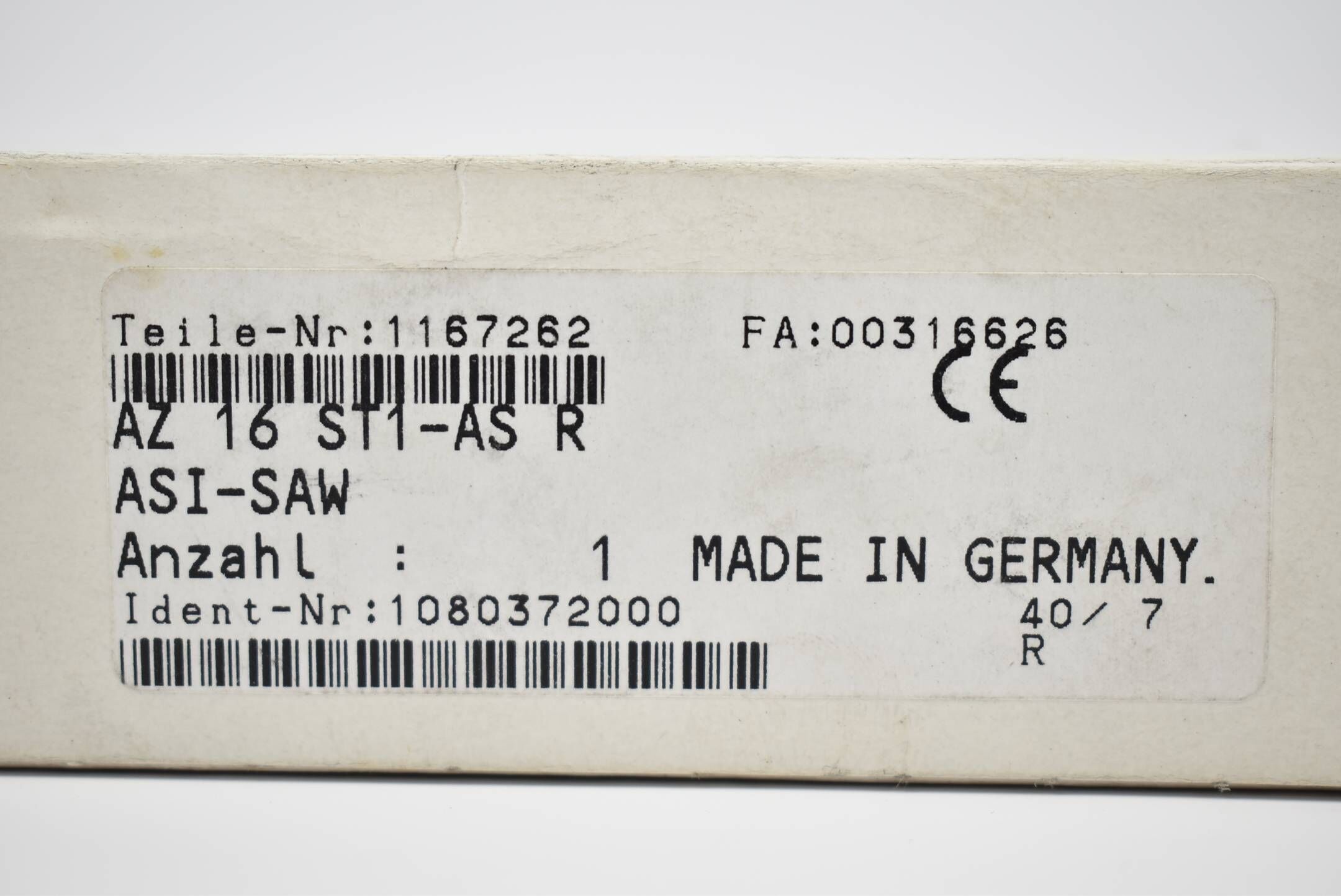 Schmersal Sicherheitsschalter AZ 16 ST1-AS R ( AZ16ST1-ASR )