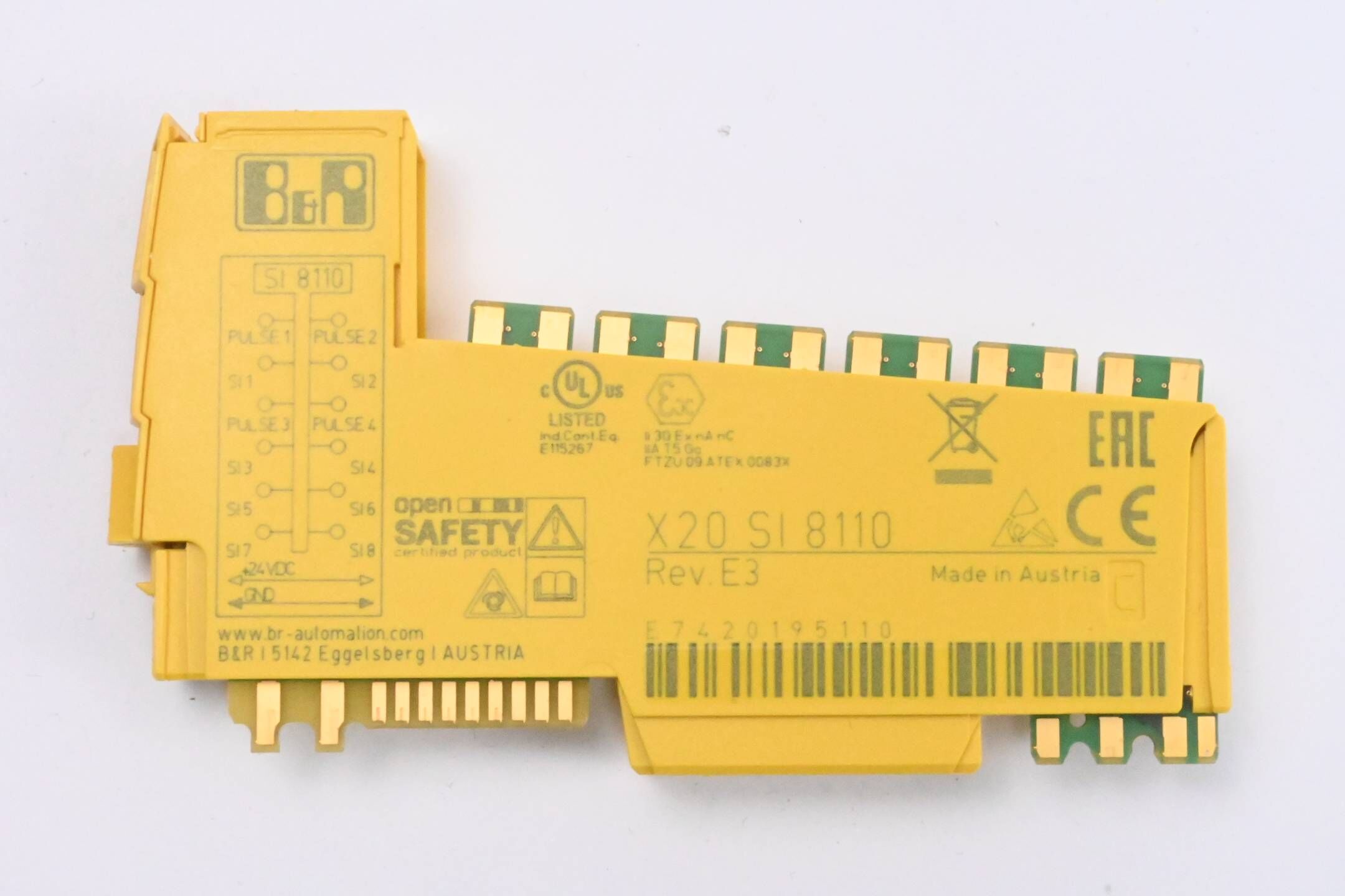 B&R automation sicheres digitales Eingangsmodul X20SI8110 ( X20 SI 8110 ) Rev.E3
