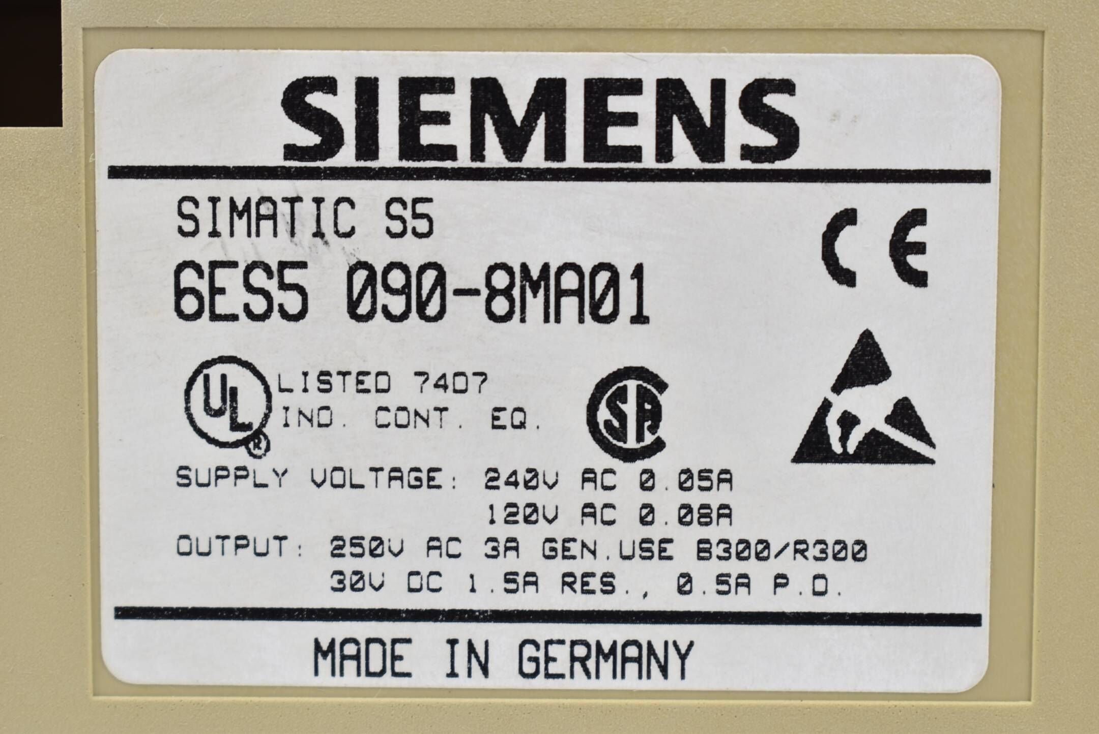 Siemens simatic S5 Kompaktgerät S5-90U 6ES5 090-8MA01 ( 6ES5090-8MA01 )
