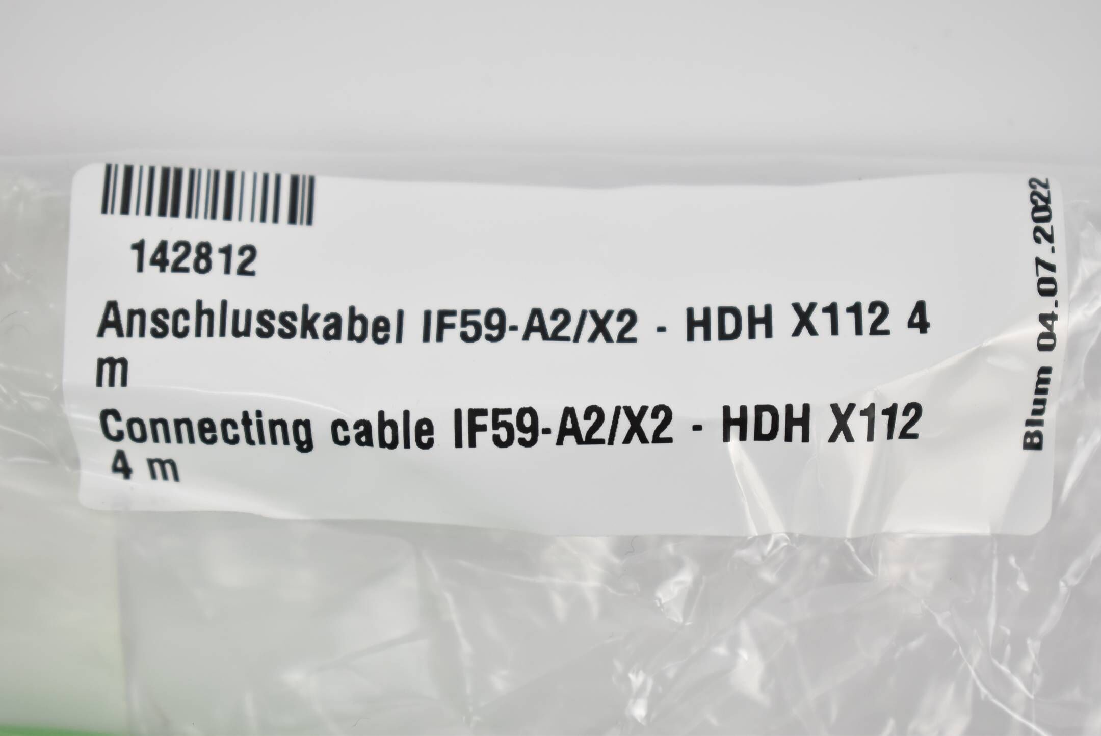 Blum Anschlusskabel IF59-A2/X2-HDH X112 4 ( IF59-A2/X2-HDHX1124 ) 142812