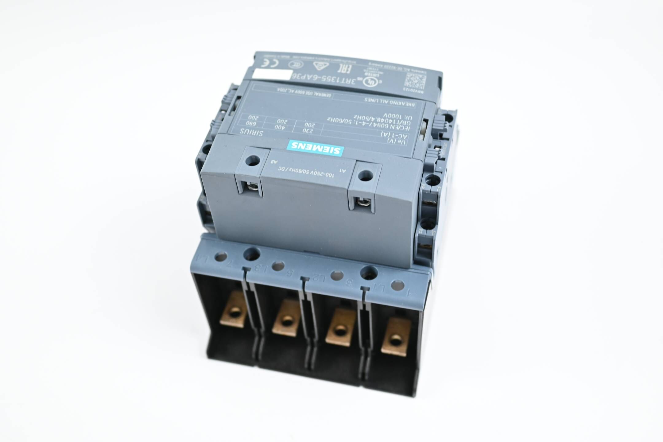 Siemens Sirius Schütz 3RT1355-6AP36 ( 3RT1 355-6AP36 ) AC-1, 200 A/400 V/40 °C