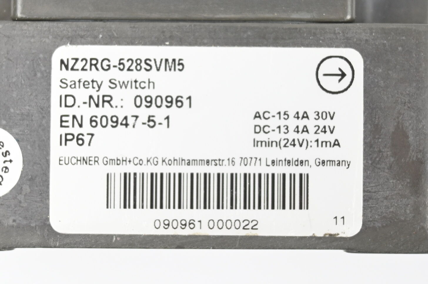 Euchner Sicherheitsschalter NZ2RG-528SVM5 ( 090961 )