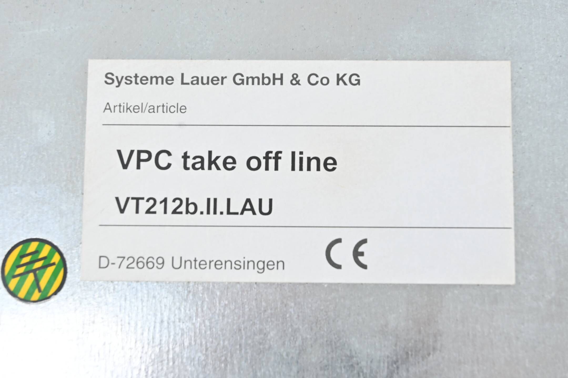 Lauer Panel PC take off line VPCT 14979 ( VT212b.II.LAU )