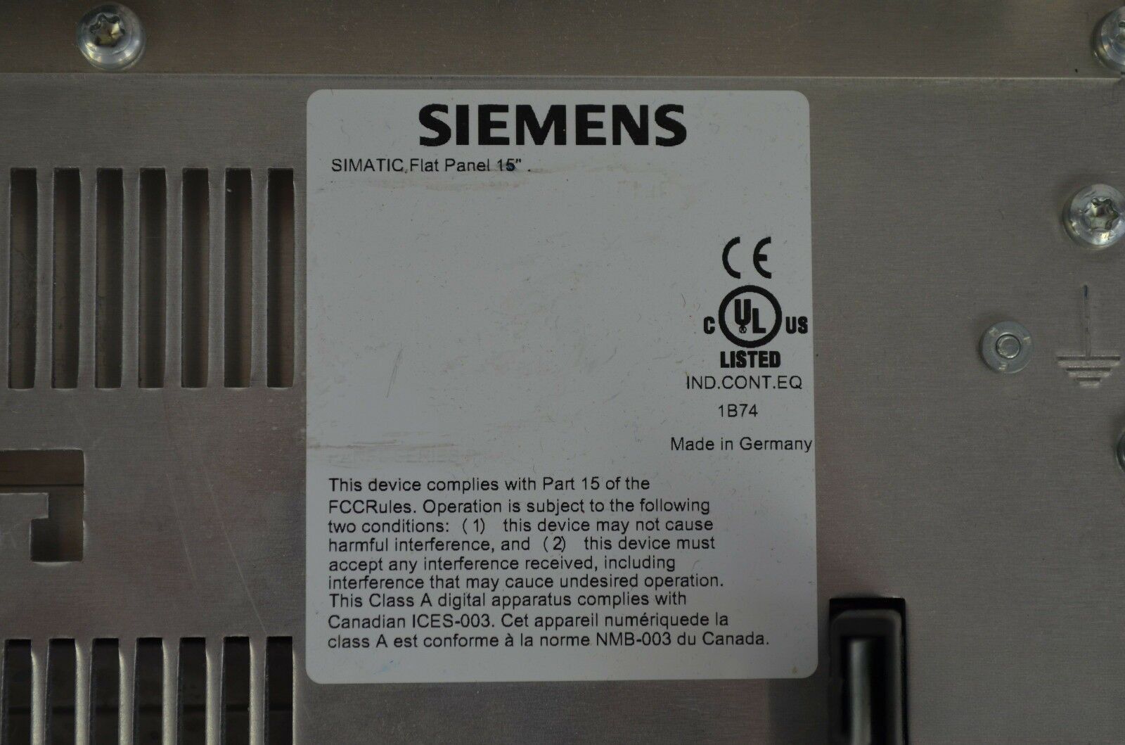 Siemens simatic PC677 Flat Panel 15'' ( Wahrscheinlich 6AV7803 ... )