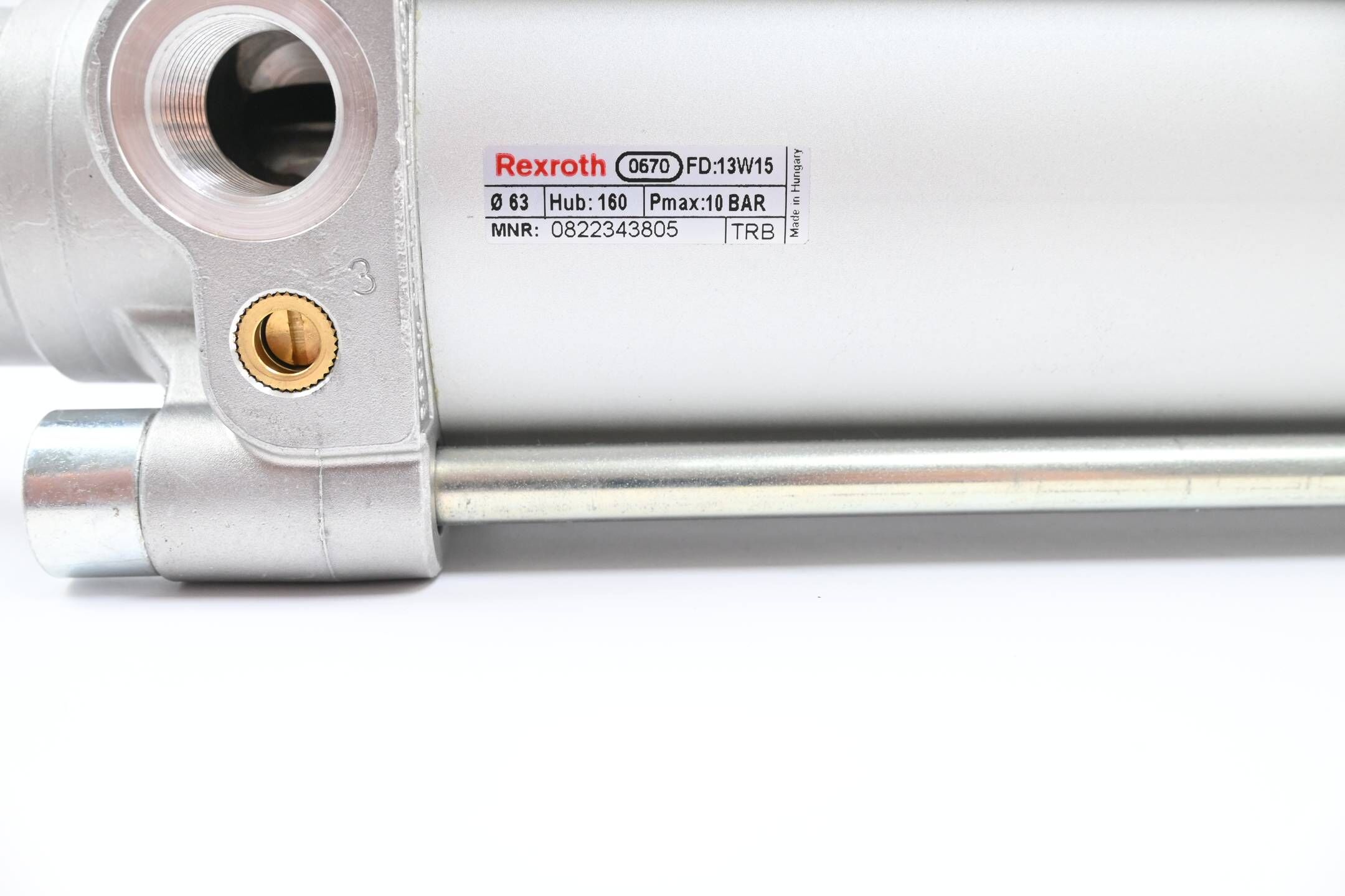 Rexroth Zugstangenzylinder 0822343805 ( 0 822 343 805 ) Ø 63 H: 160