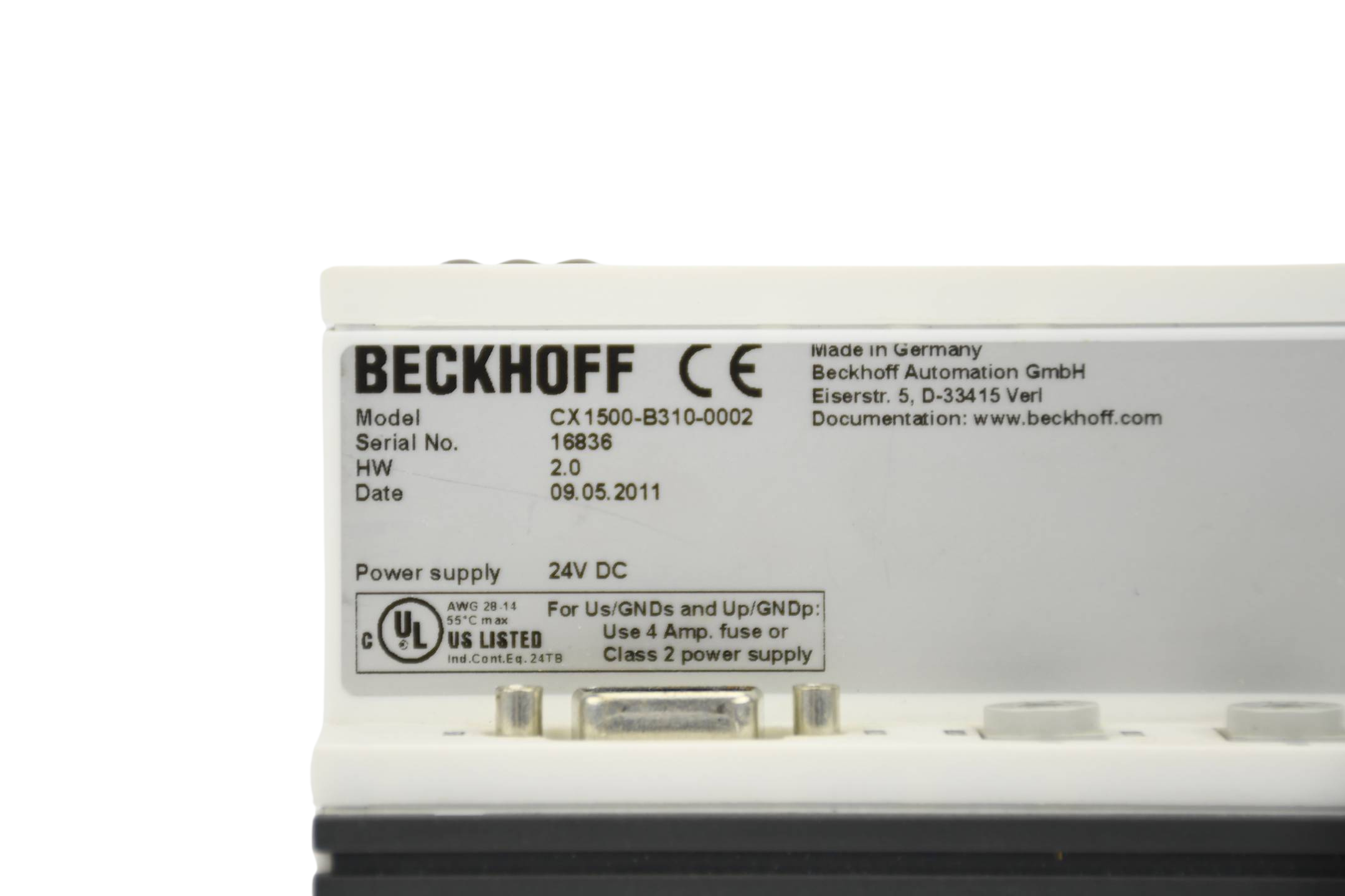 Beckhoff PROFIBUS slave fieldbus connection CX1500-Bxx0 CX1500-B310