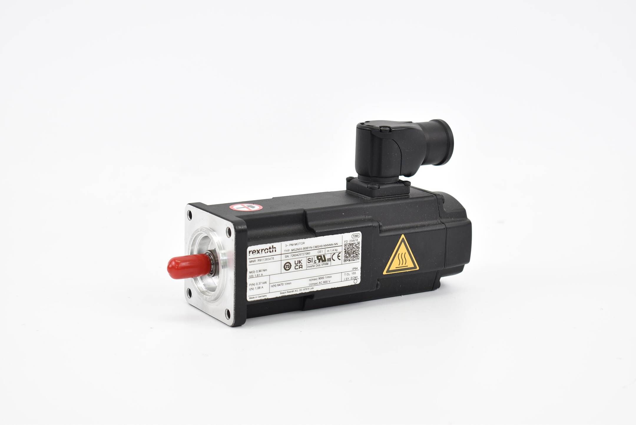 Rexroth Servomotor 0,37kW 9000U/min MS2N03-B0BYN-CMSH0-NNNNN-NN ( R911383478 )