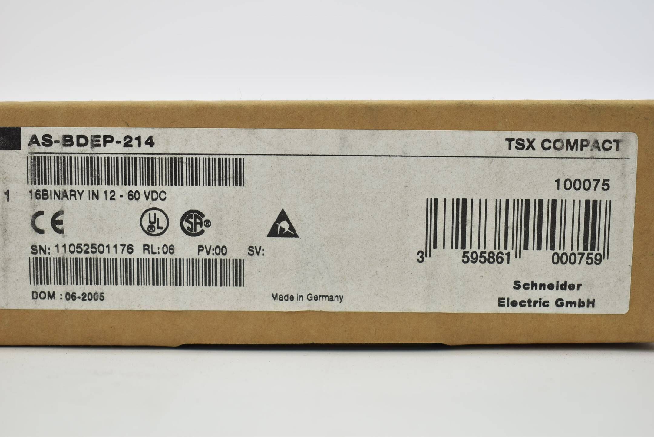 Schneider electric 16Binary in 12-60VDC TSX compact AS-BDEP-214 ( 100075 )