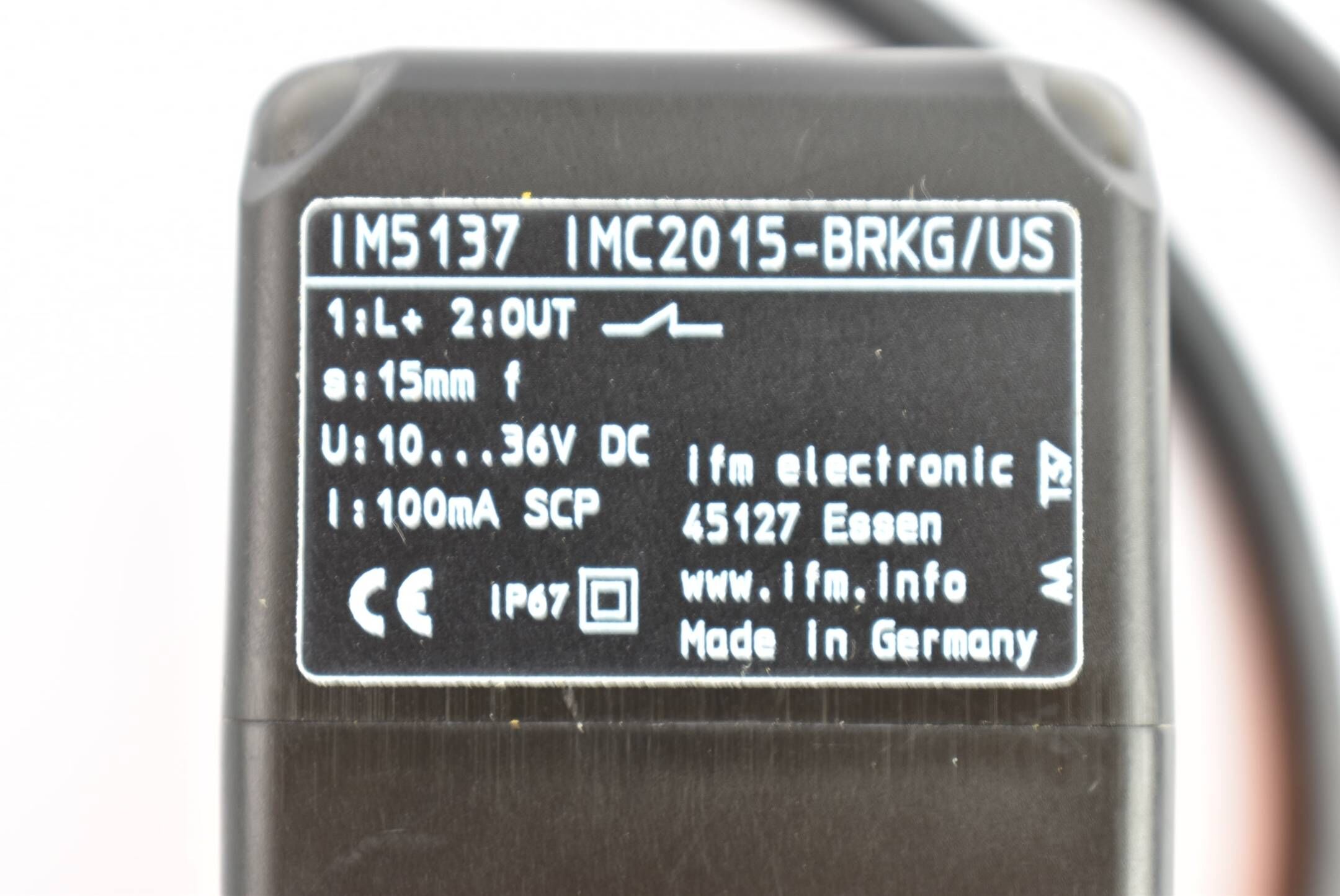 Ifm Elektronic Sencor indukriv IM5137 IMC2015-BRKG/US