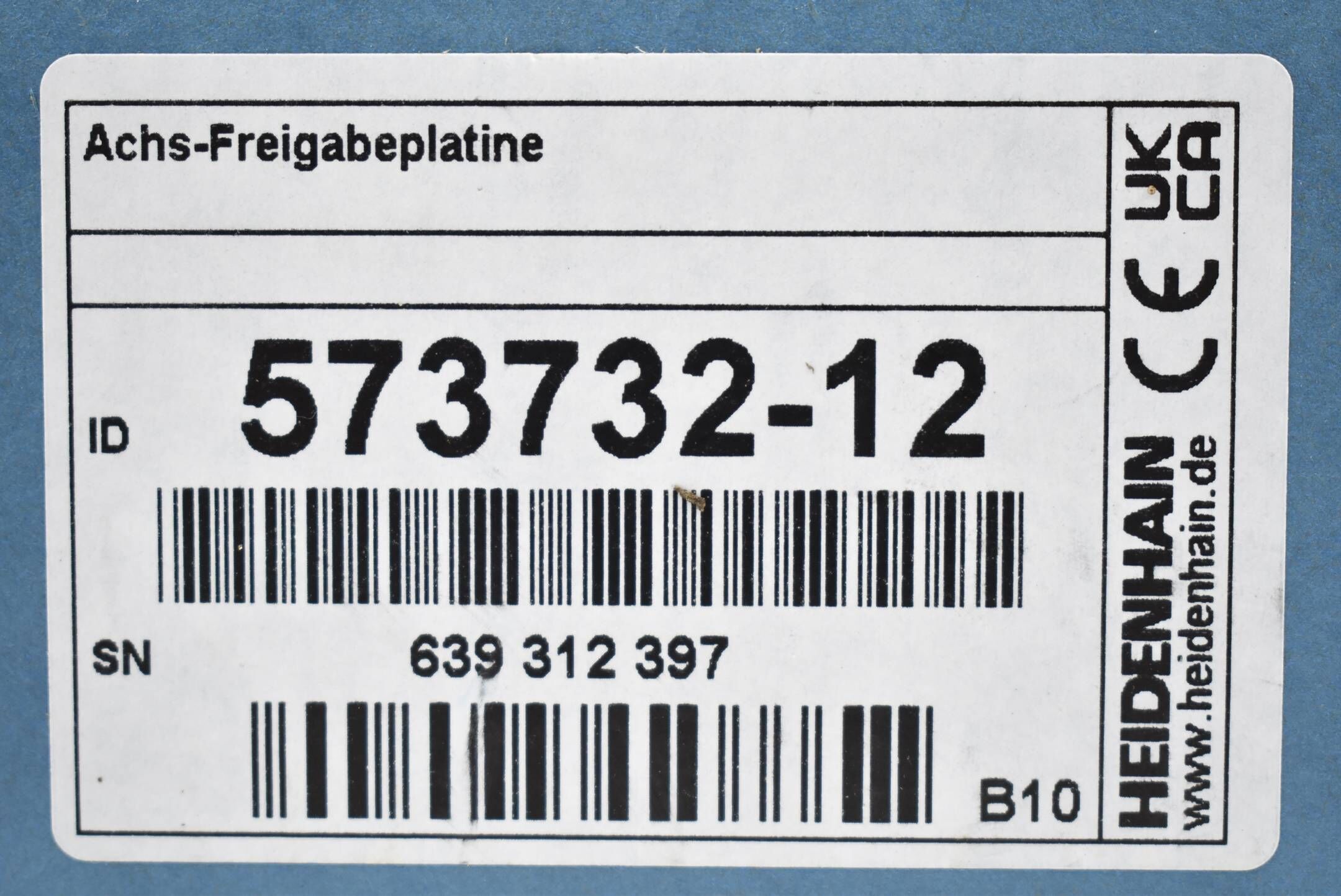 Heidenhain Achs-Freigabemodul 573732-12 ( 573 732-12 ) Ver. B10