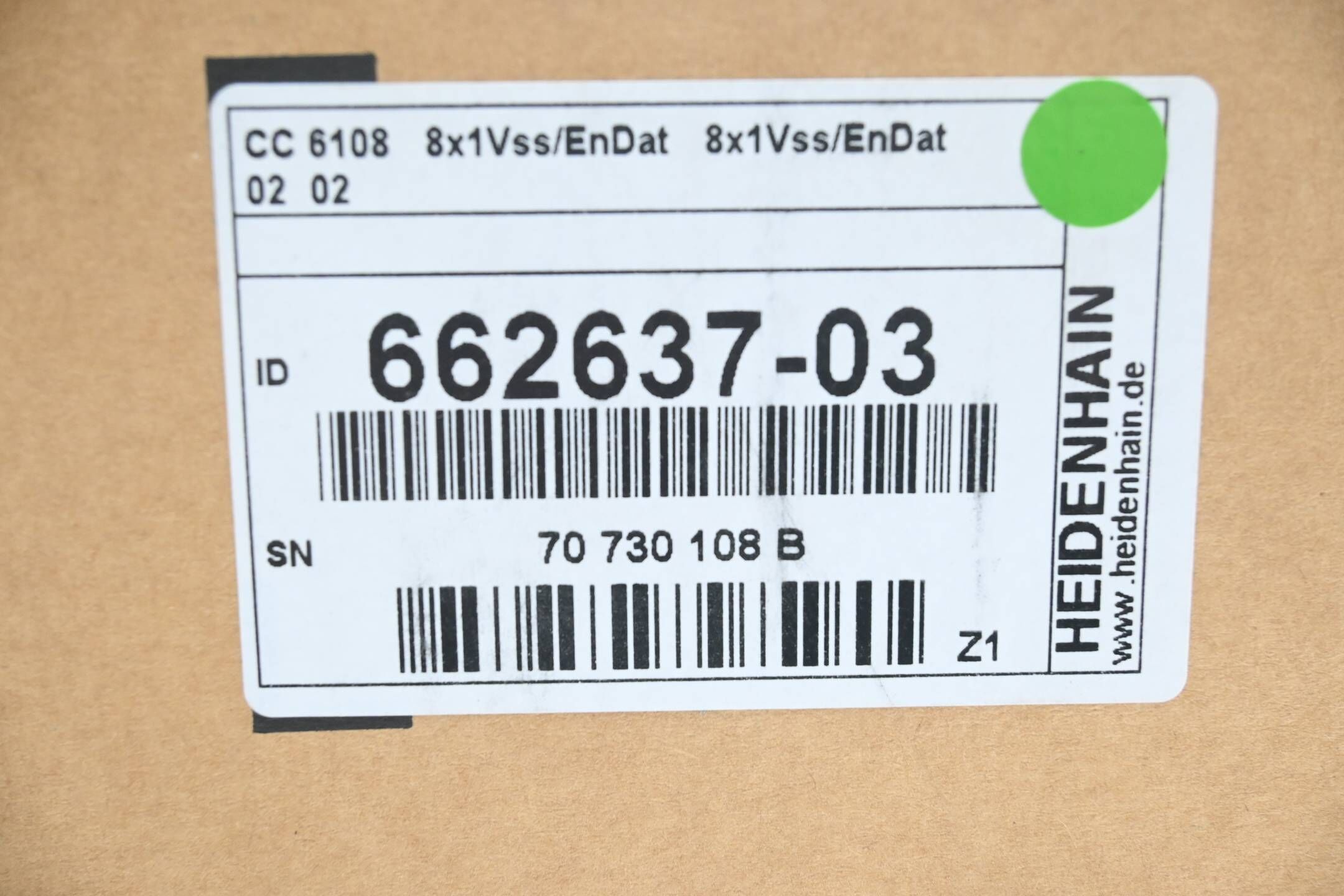 Heidenhain Regeleinheit CC 6108 8x1Vss/EnDat 8x1Vss/EnDat 02 02 ( 662637-03 ) Z1