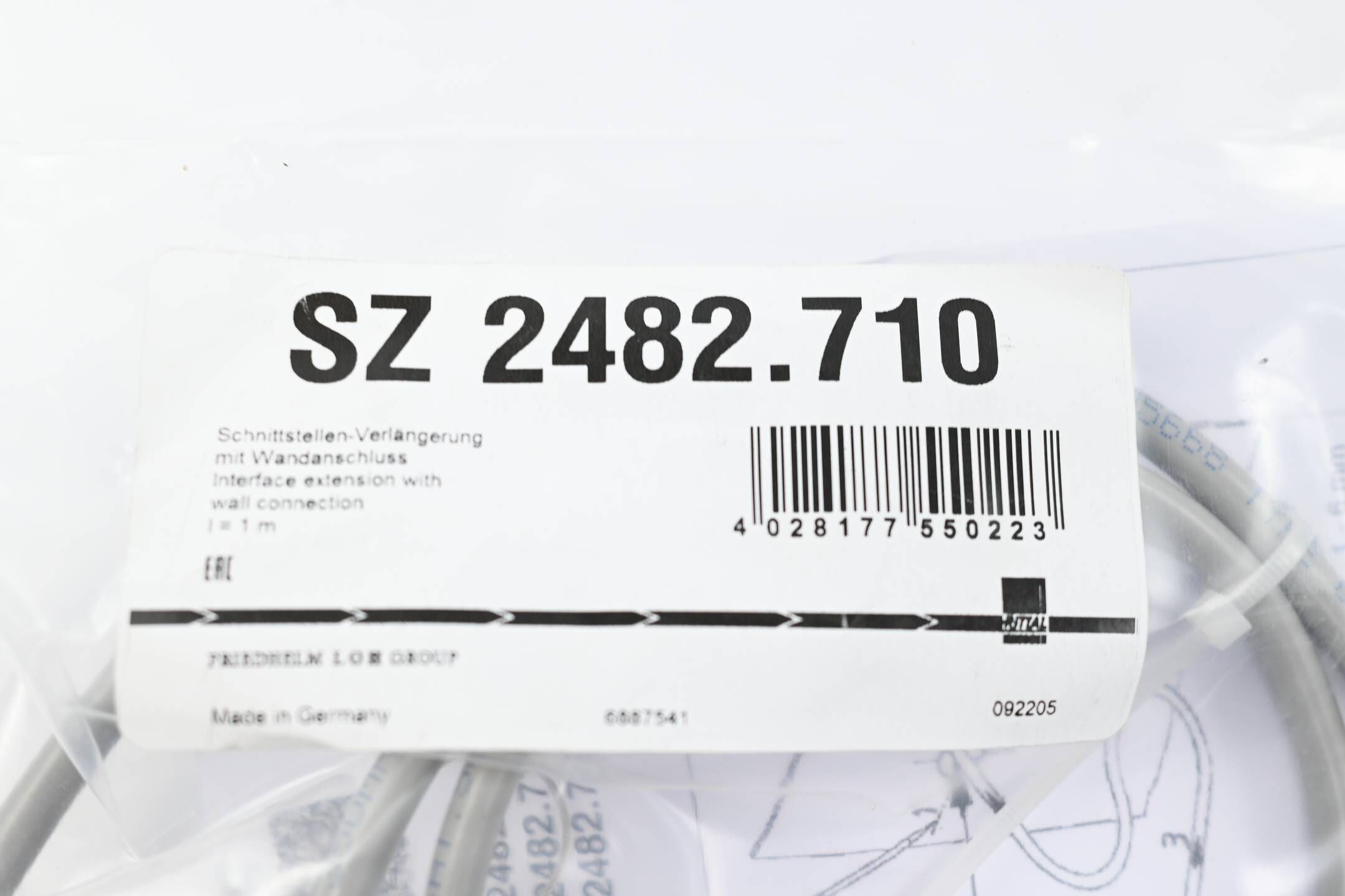 Rittal Schnittstellen-Verlängerung mit Wandanschluss SZ 2482.710