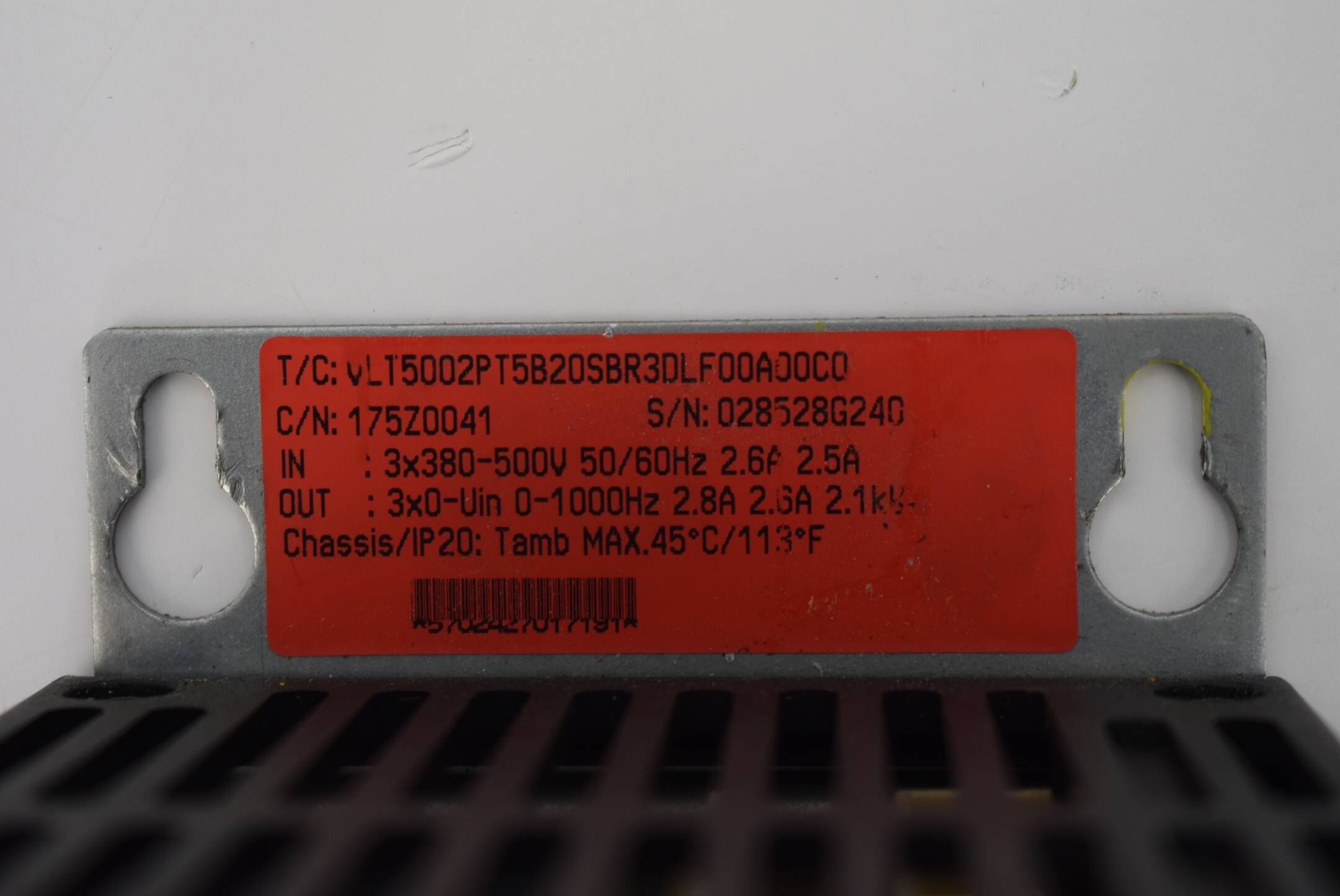 Danfoss VLT 5000 VLT5002PT5B20SBR3DLF00A00C0 inkl. Bedienpanel ( 175Z0041 )